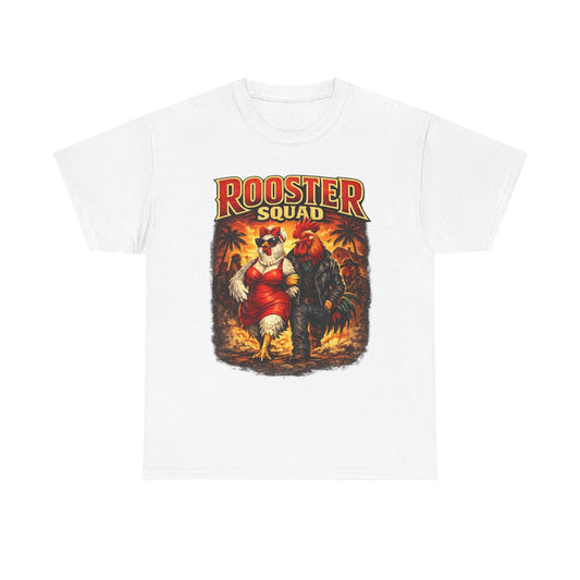 BIG ROOSTER ENERGY: Rooster Squad Vintage Graphic Tee – Retro Tropical Rooster Couple Shirt