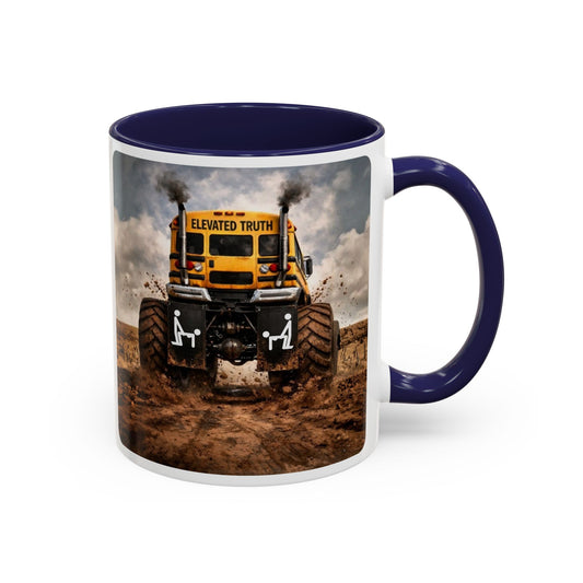 ELEVATED TRUTH MONSTER BUS Coffee Mug — 'Elevated Truth' SAVING THE STREETS Gift (11/15 oz)
