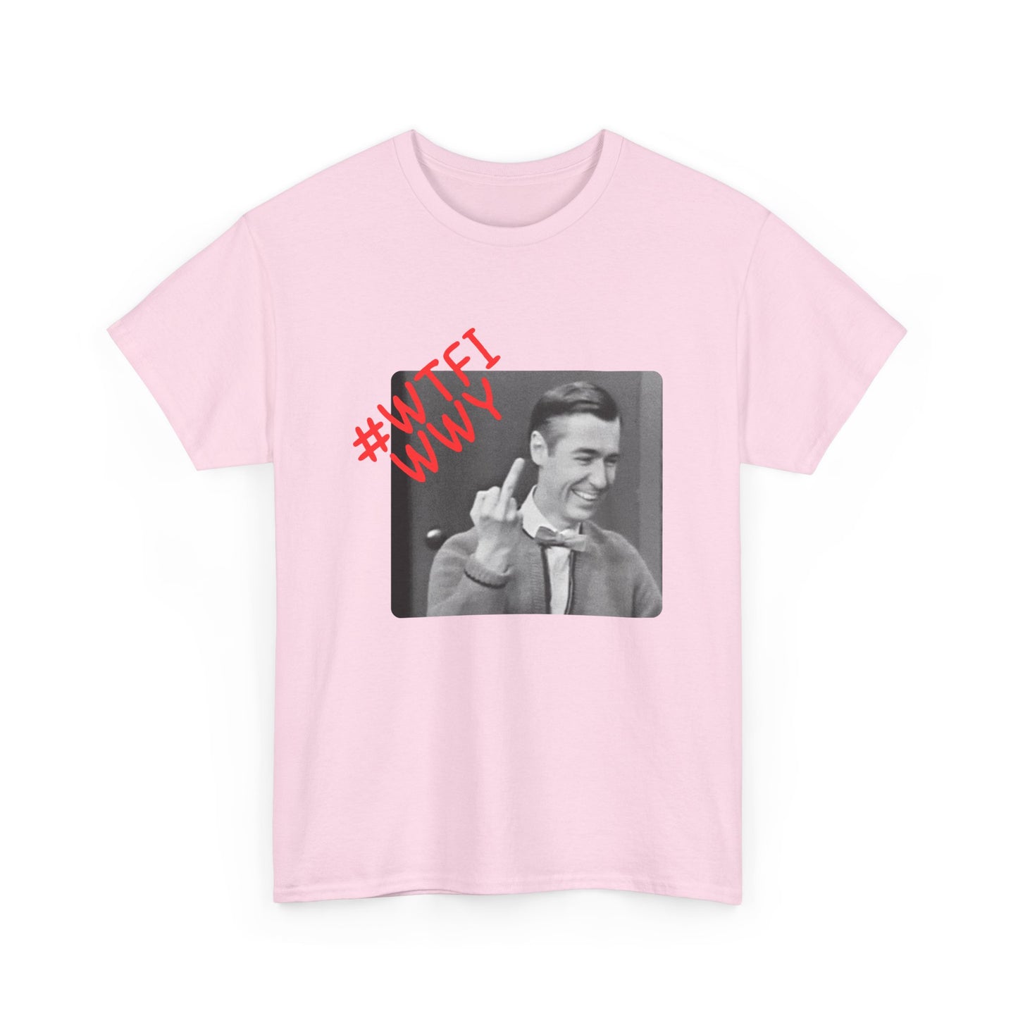 WTFIWWY Vintage Mr. Rodger Flip Tee — Retro Graphic T-Shirt