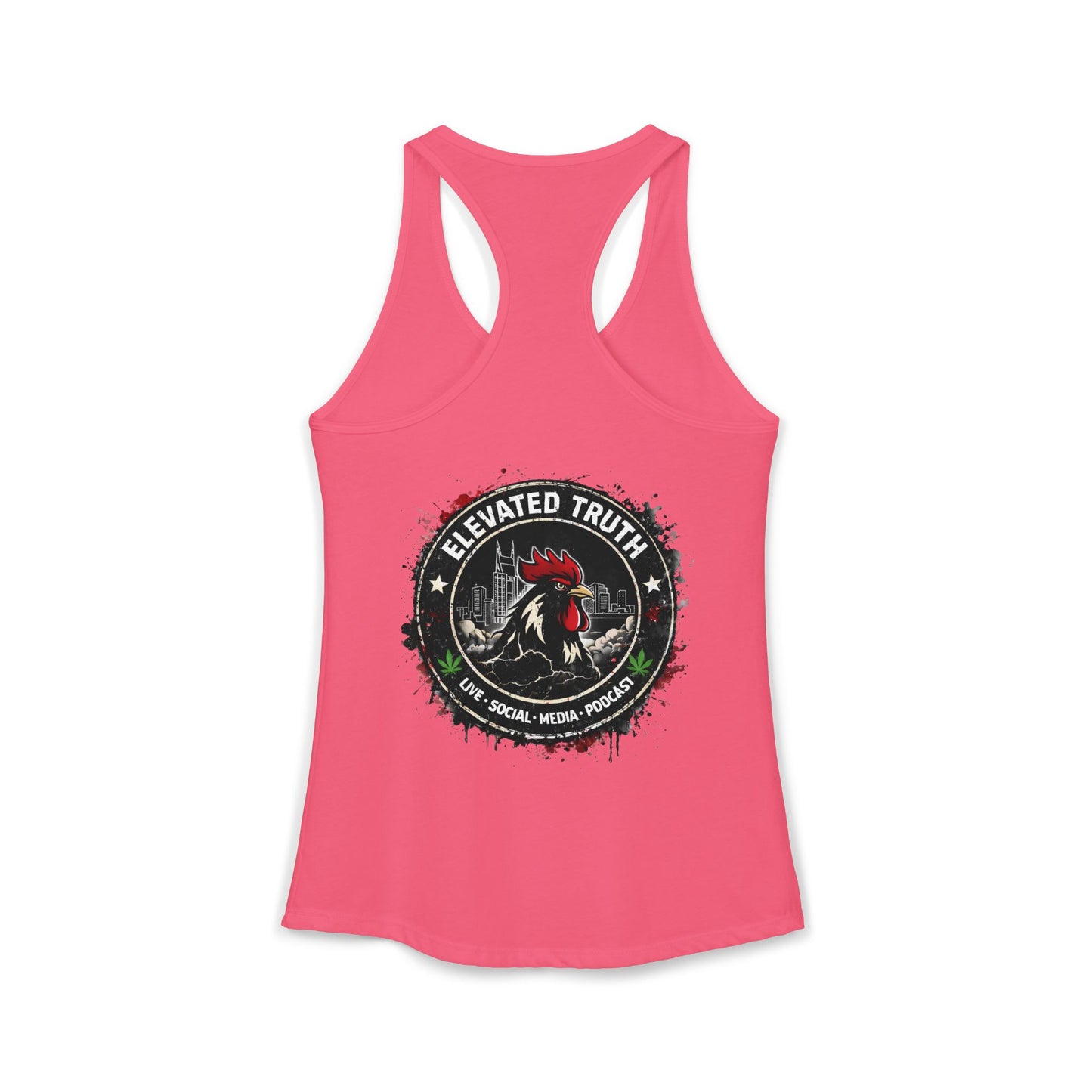 Women's Racerback Tank — “Best Part of My Day Is F*cking Yours Up” Rooster Graphic