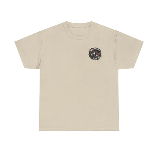 Rooster Squad Graphic Tee — Vintage Firefighter-Style Back Print