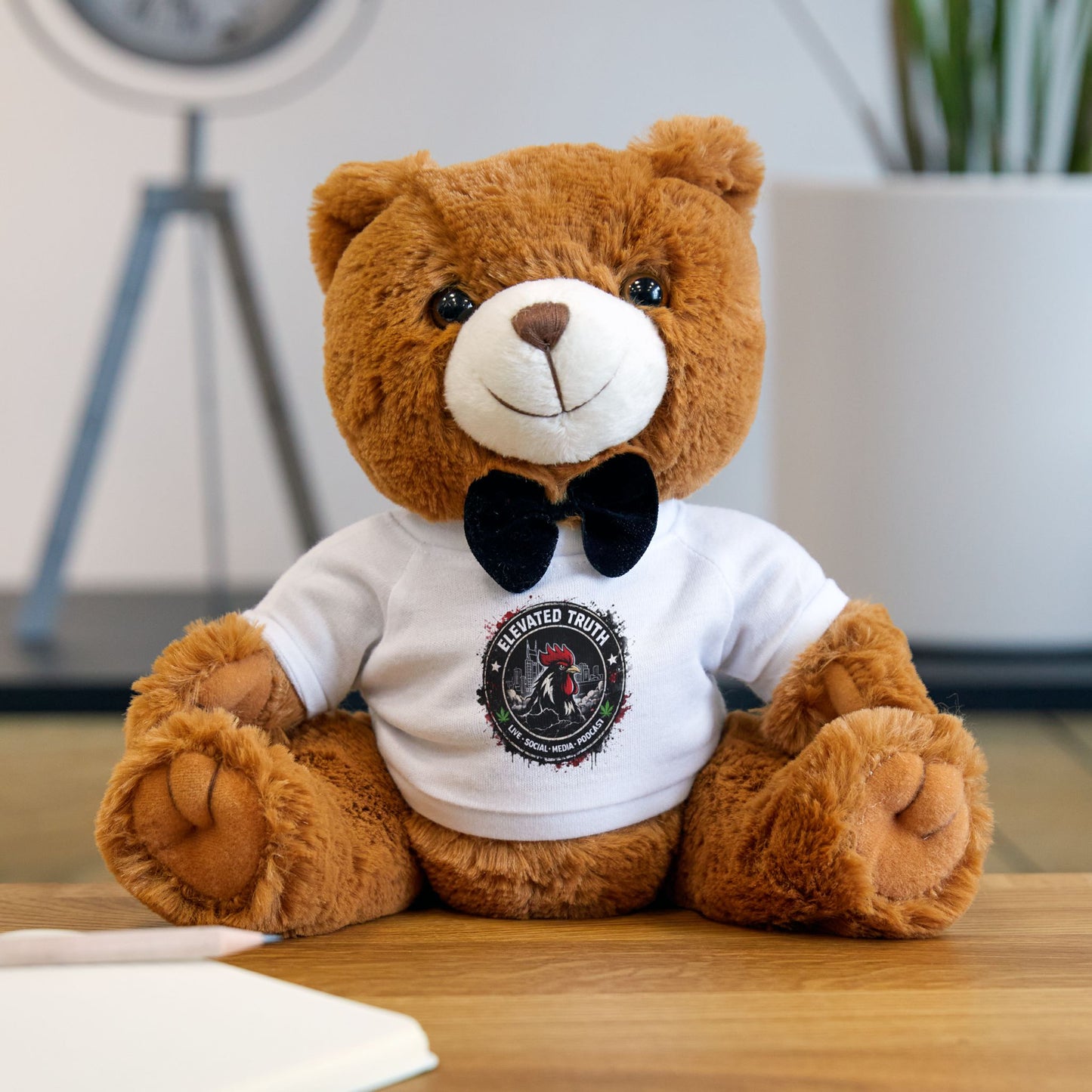 Elevated Truth Logo Teddy Bear with T‑Shirt
