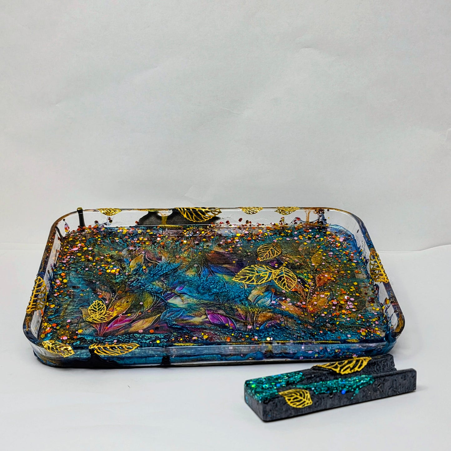 Handmade Resin Rolling Tray Set