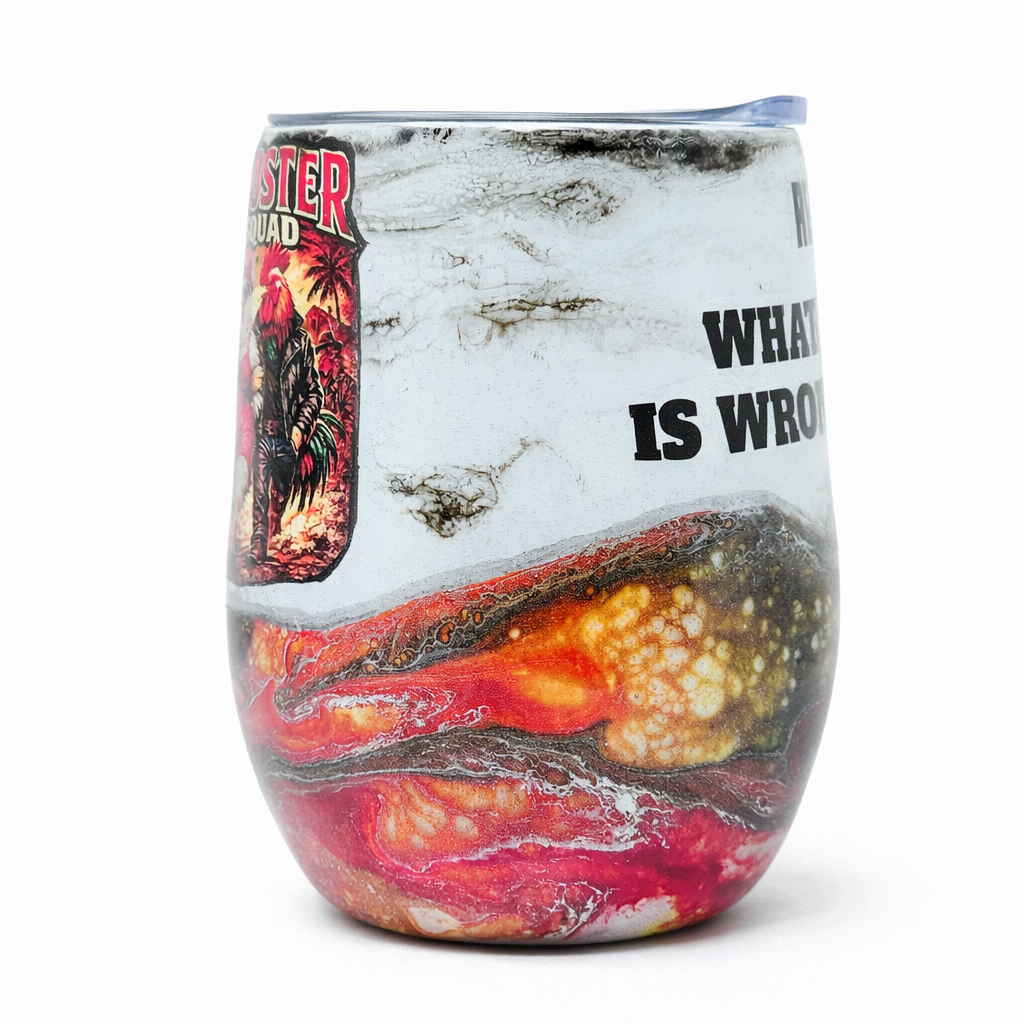 Funny Sarcastic Rooster Squad Tumbler – “Respectfully What The F* Is Wrong With You” Handmade Resin Coffee Cup – Unique Gift for Coworkers**