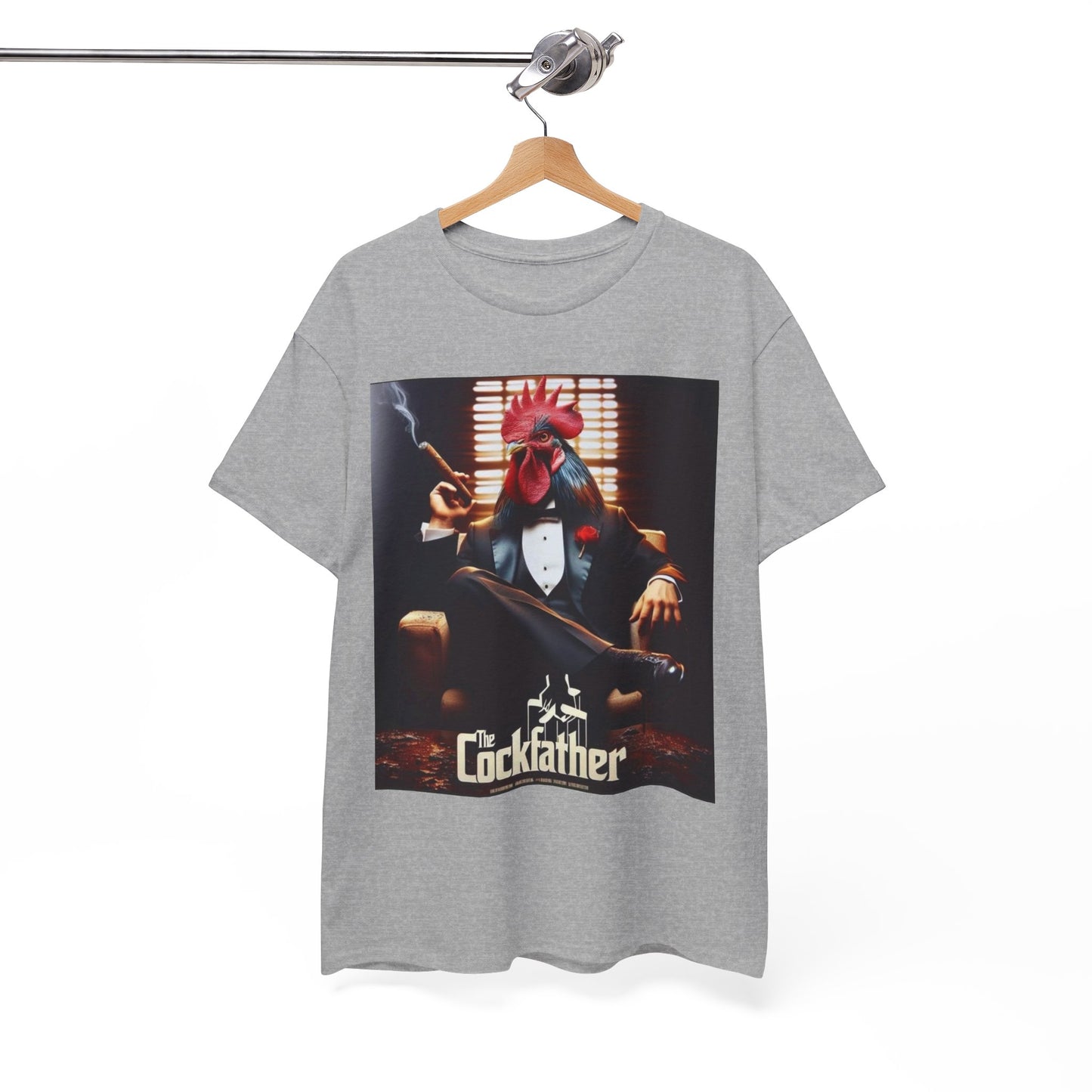 Cockfather Graphic Tee — Funny Rooster Mafia T-Shirt