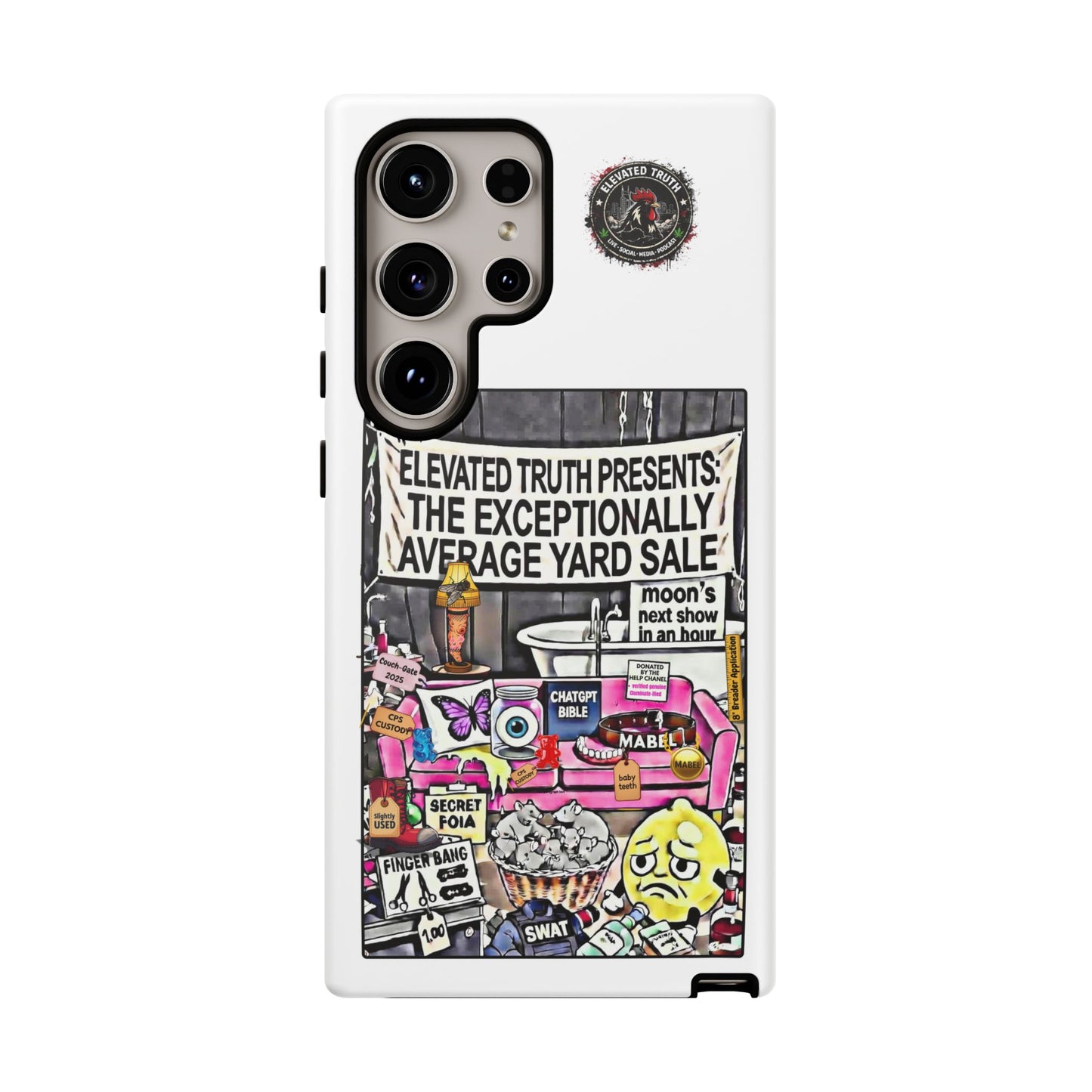 Phone Case — 'Elevated Truth Presents: The Exceptionally Average Yard Sale' Illustrated Design
