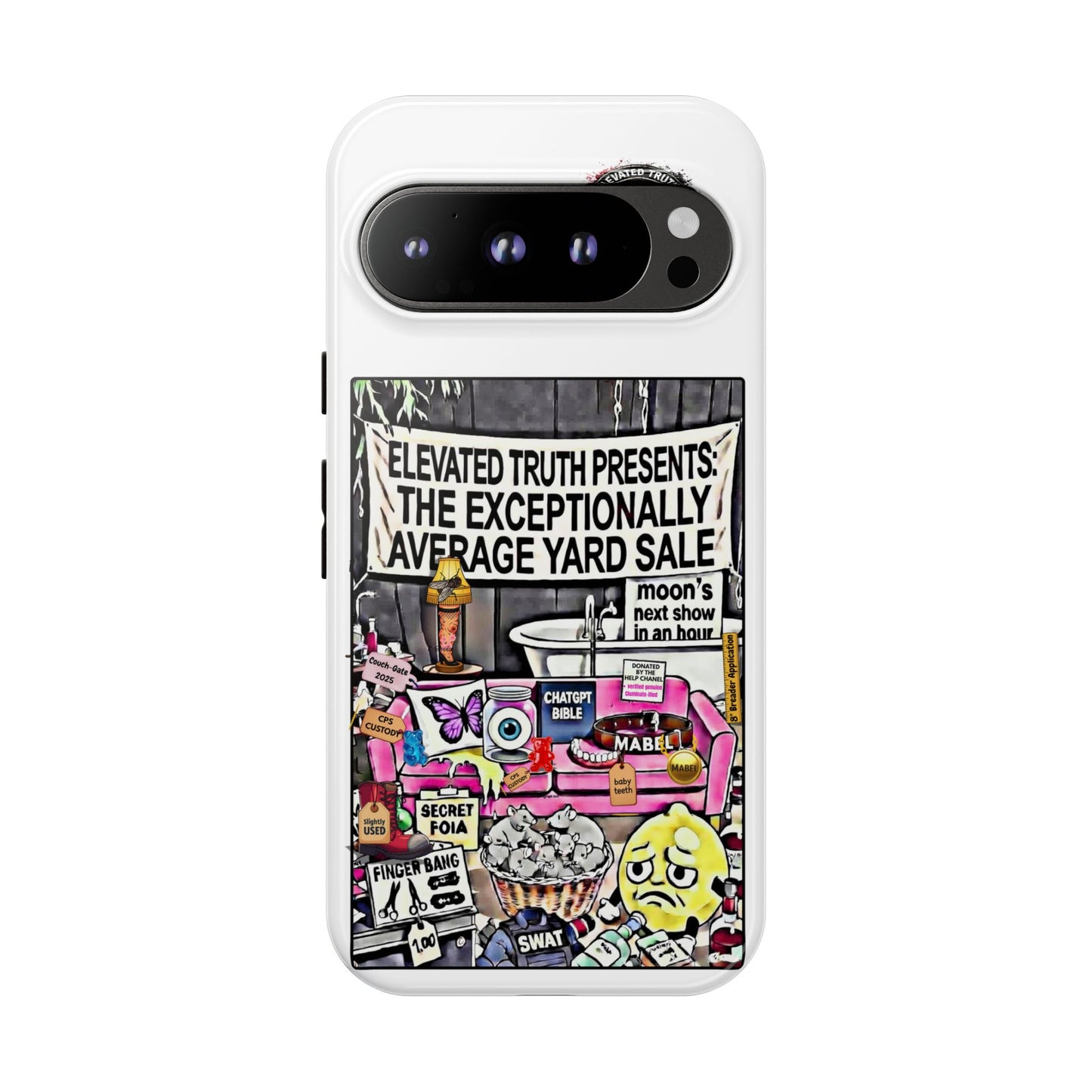 Phone Case — 'Elevated Truth Presents: The Exceptionally Average Yard Sale' Illustrated Design