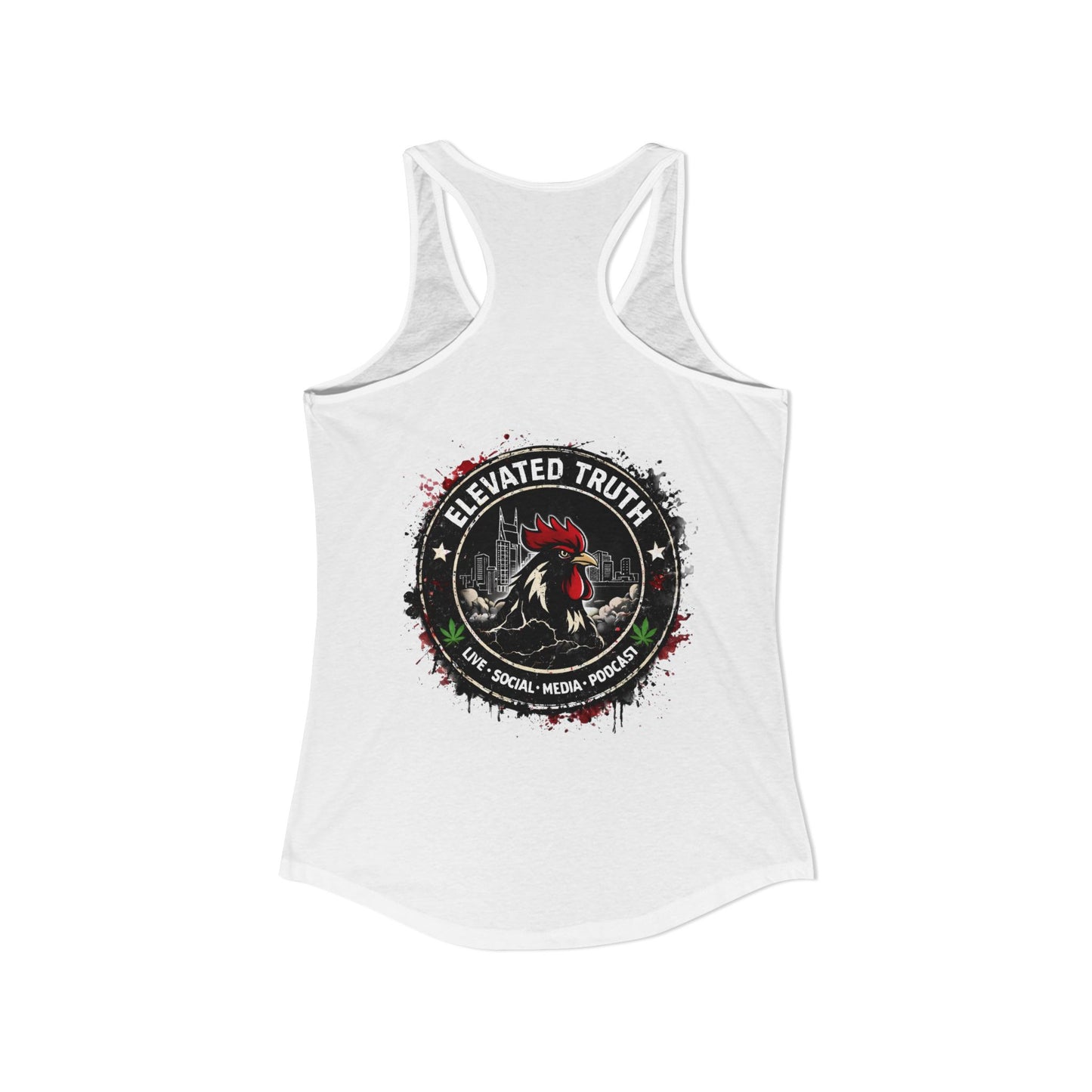 Women's Racerback Tank — “Best Part of My Day Is F*cking Yours Up” Rooster Graphic