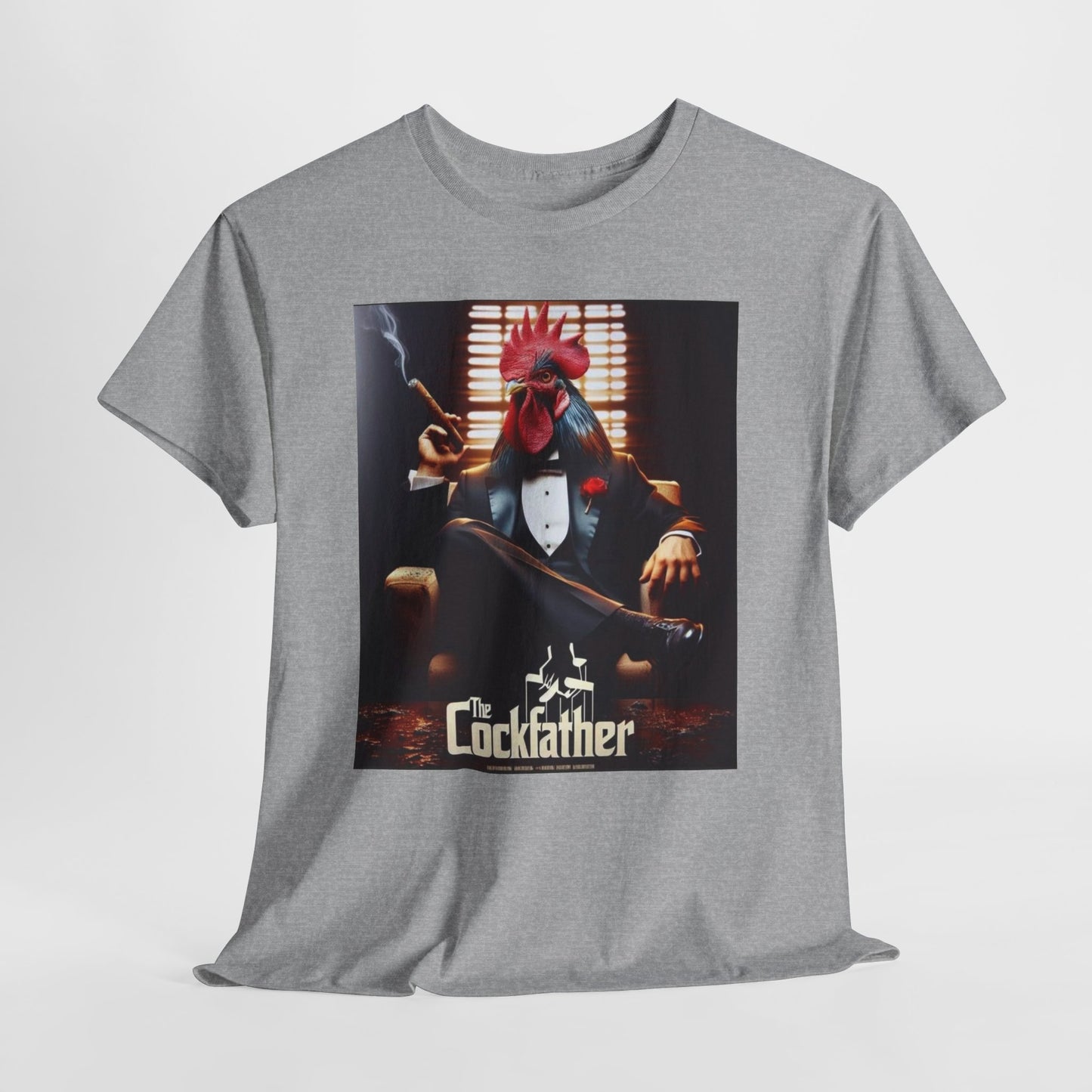 Cockfather Graphic Tee — Funny Rooster Mafia T-Shirt