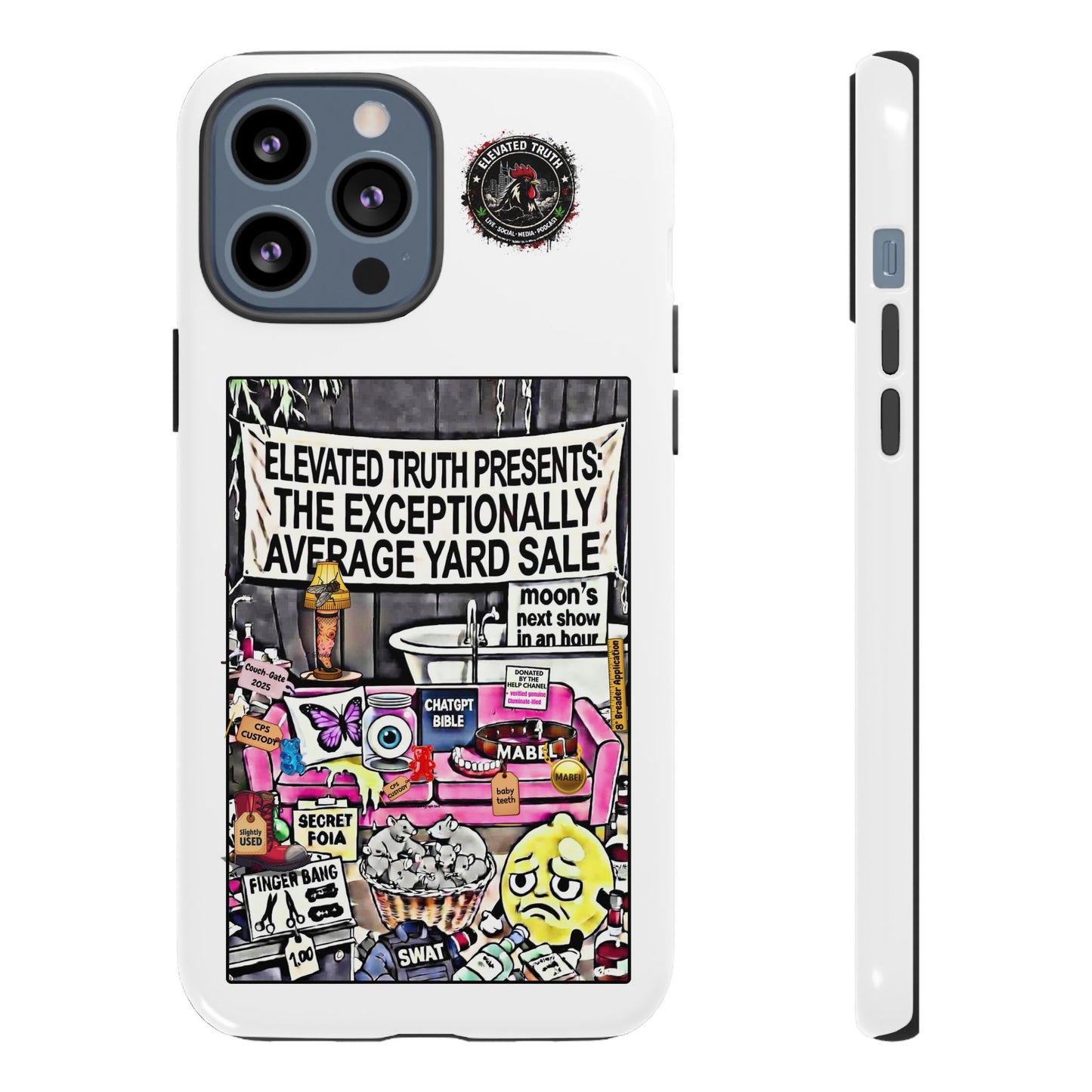 Phone Case — 'Elevated Truth Presents: The Exceptionally Average Yard Sale' Illustrated Design