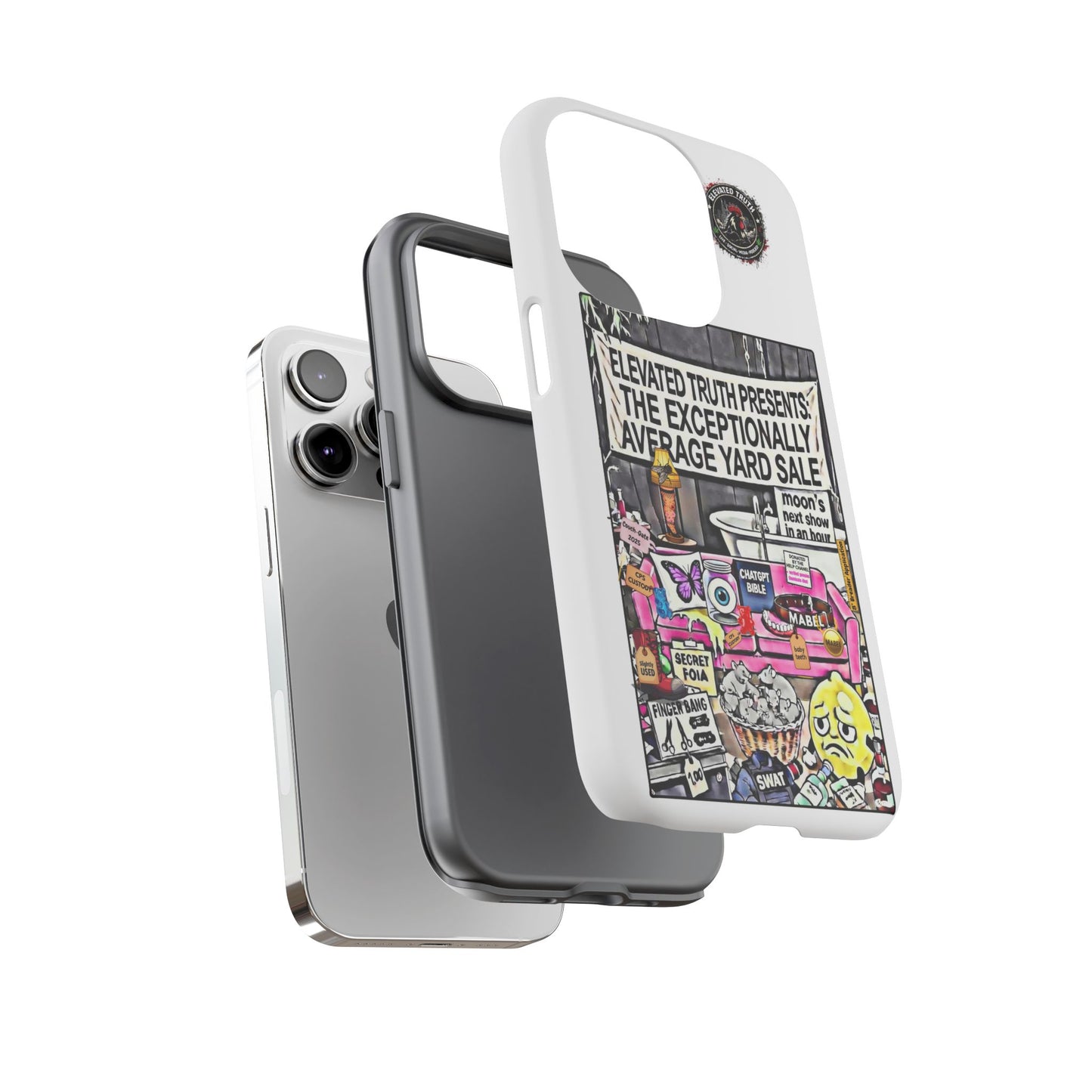 Phone Case — 'Elevated Truth Presents: The Exceptionally Average Yard Sale' Illustrated Design