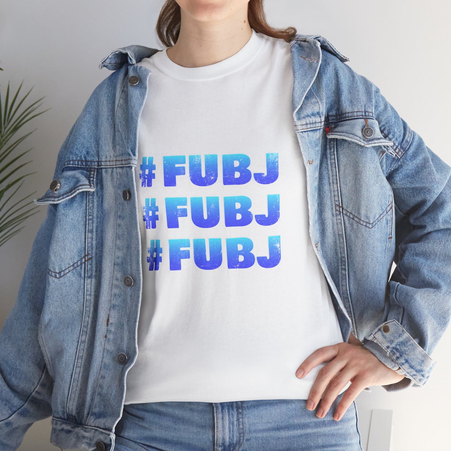 #FUBJ Funny 3D Blue Lettering T-Shirt — Say It With Your Whole Chest