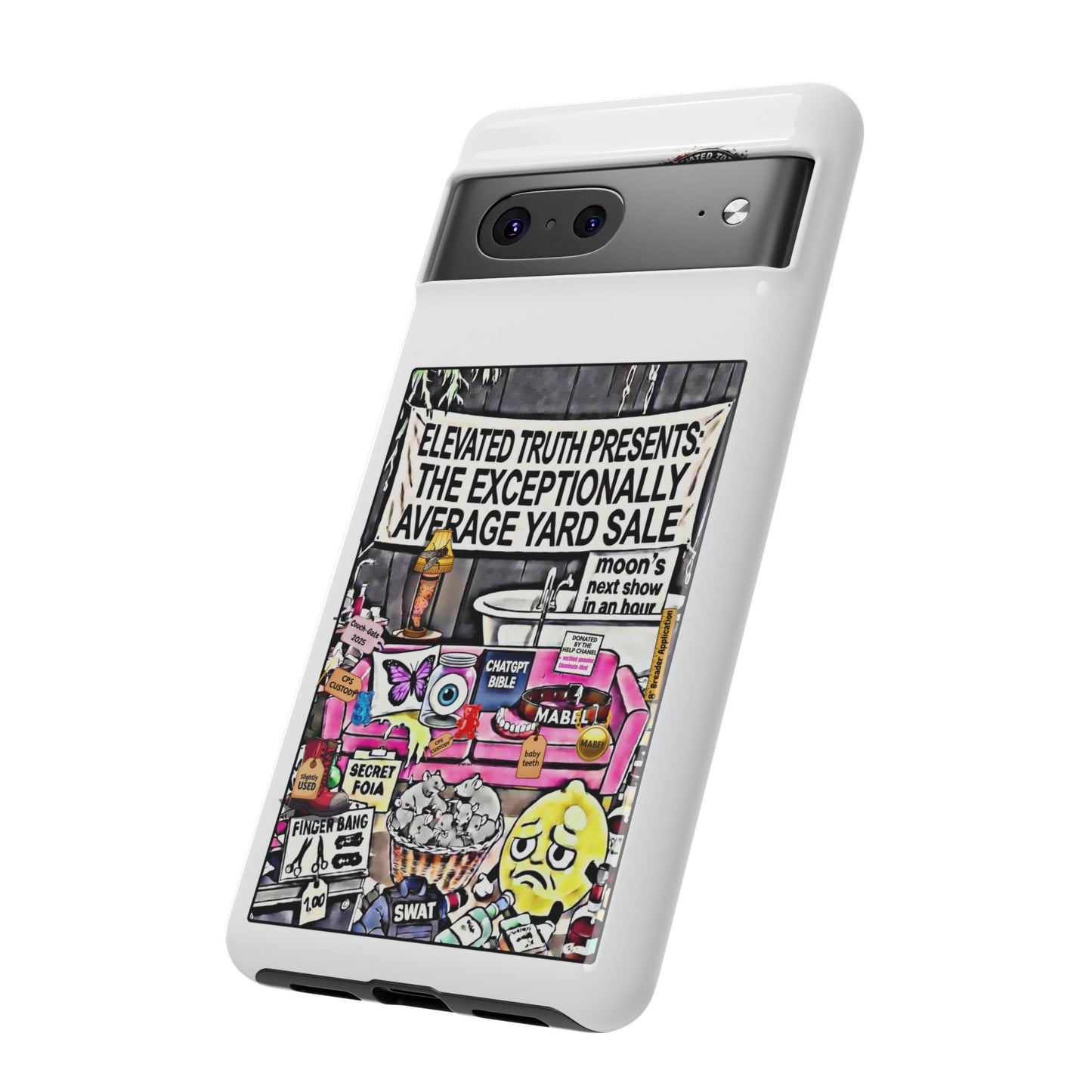 Phone Case — 'Elevated Truth Presents: The Exceptionally Average Yard Sale' Illustrated Design