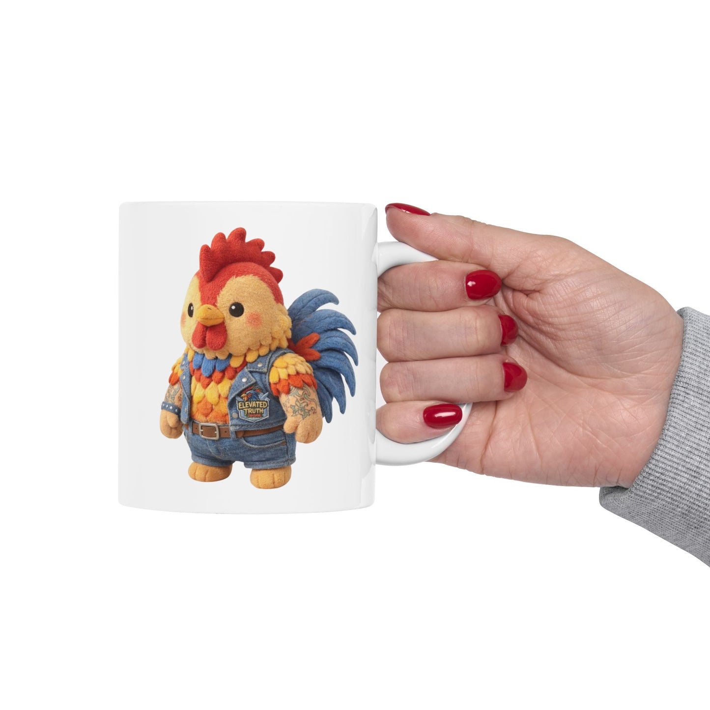 Rooster Pledge Ceramic Mug – Inspirational Farmhouse Coffee Cup (11oz, 15oz)