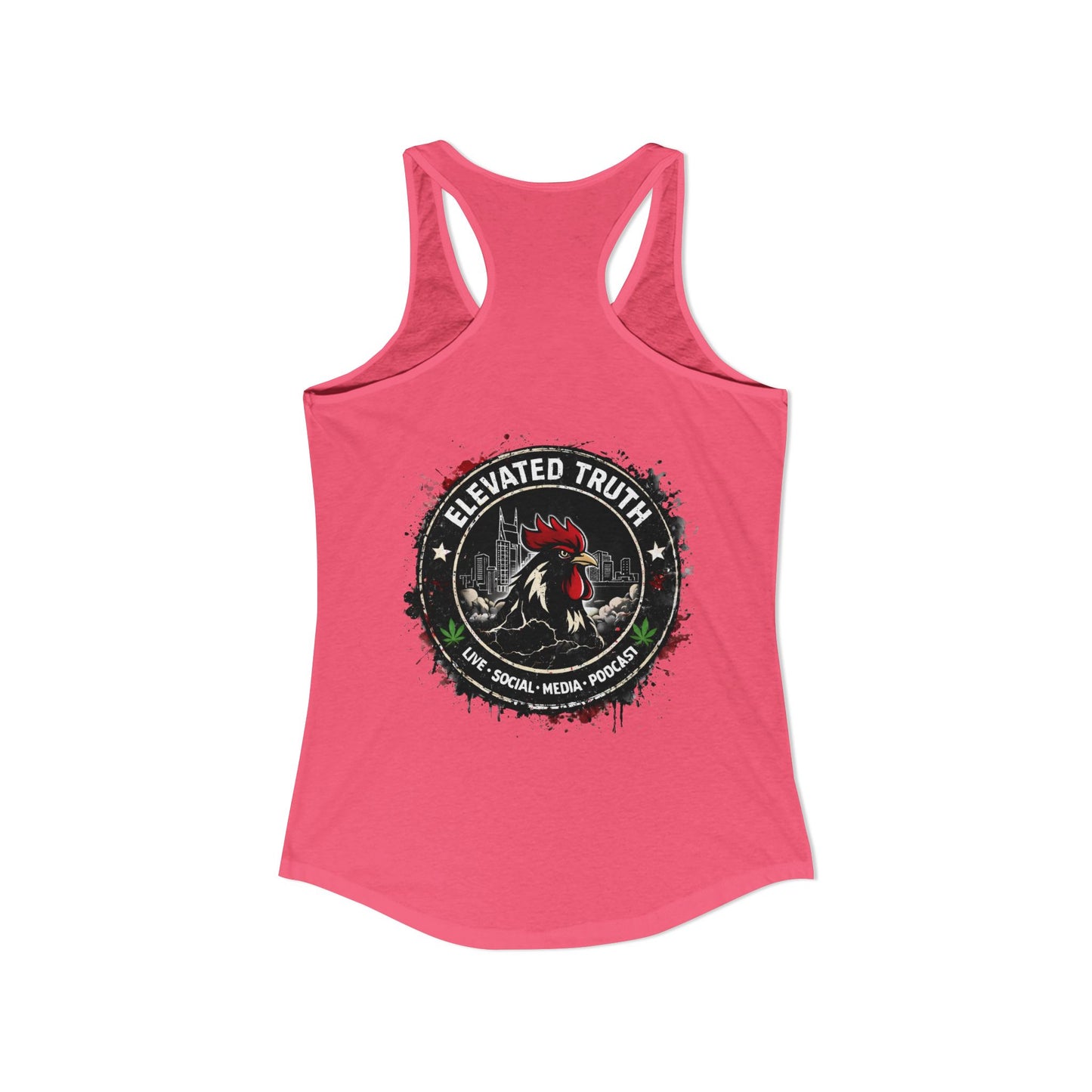 Women's Racerback Tank — “Best Part of My Day Is F*cking Yours Up” Rooster Graphic