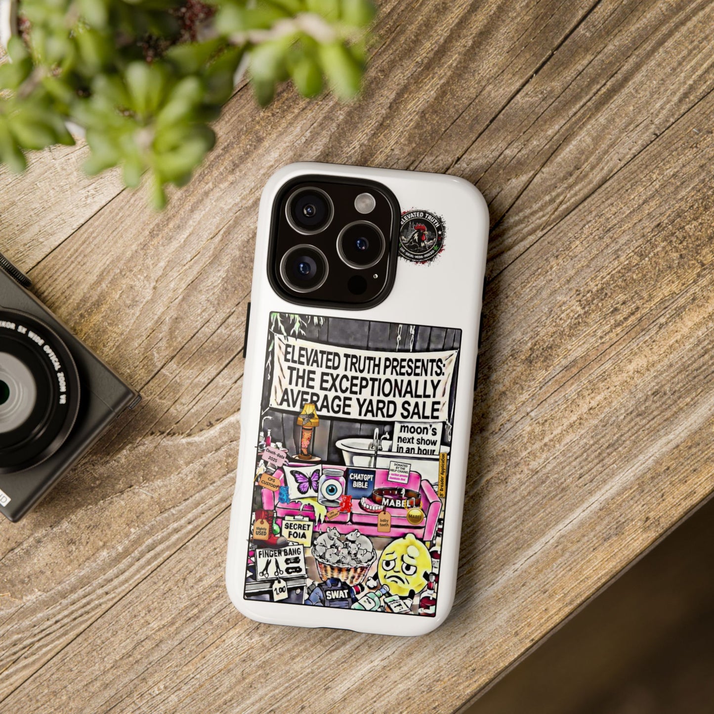 Phone Case — 'Elevated Truth Presents: The Exceptionally Average Yard Sale' Illustrated Design