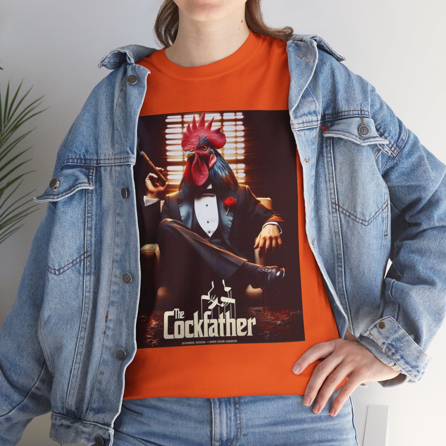 Cockfather Graphic Tee — Funny Rooster Mafia T-Shirt