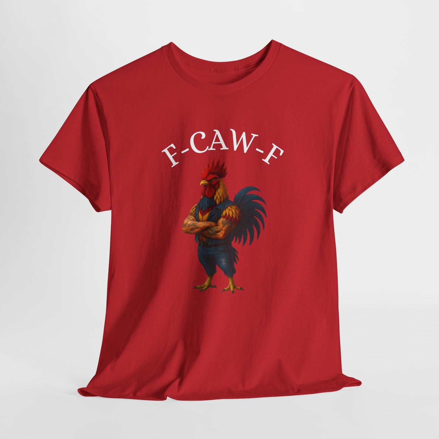 F-CAW-F Rooster Graphic Tee — Funny Brawny Rooster Shirt