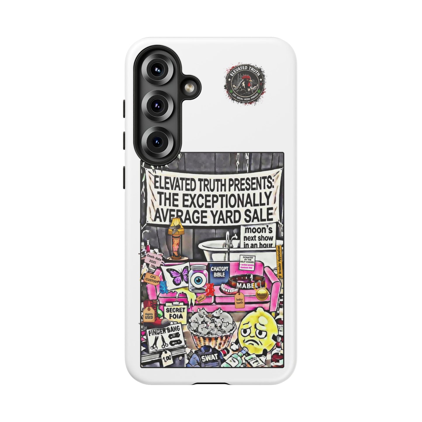 Phone Case — 'Elevated Truth Presents: The Exceptionally Average Yard Sale' Illustrated Design