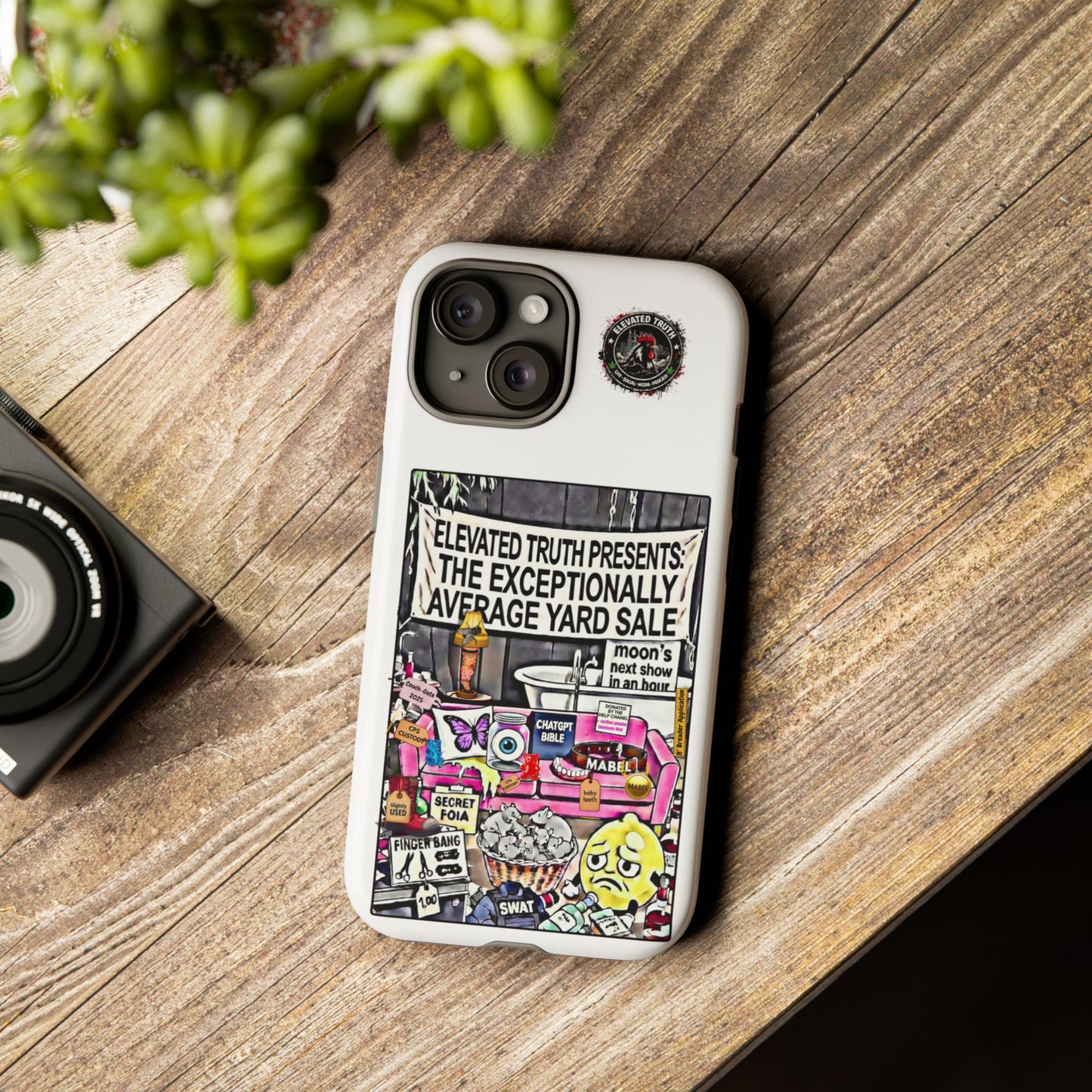 Phone Case — 'Elevated Truth Presents: The Exceptionally Average Yard Sale' Illustrated Design