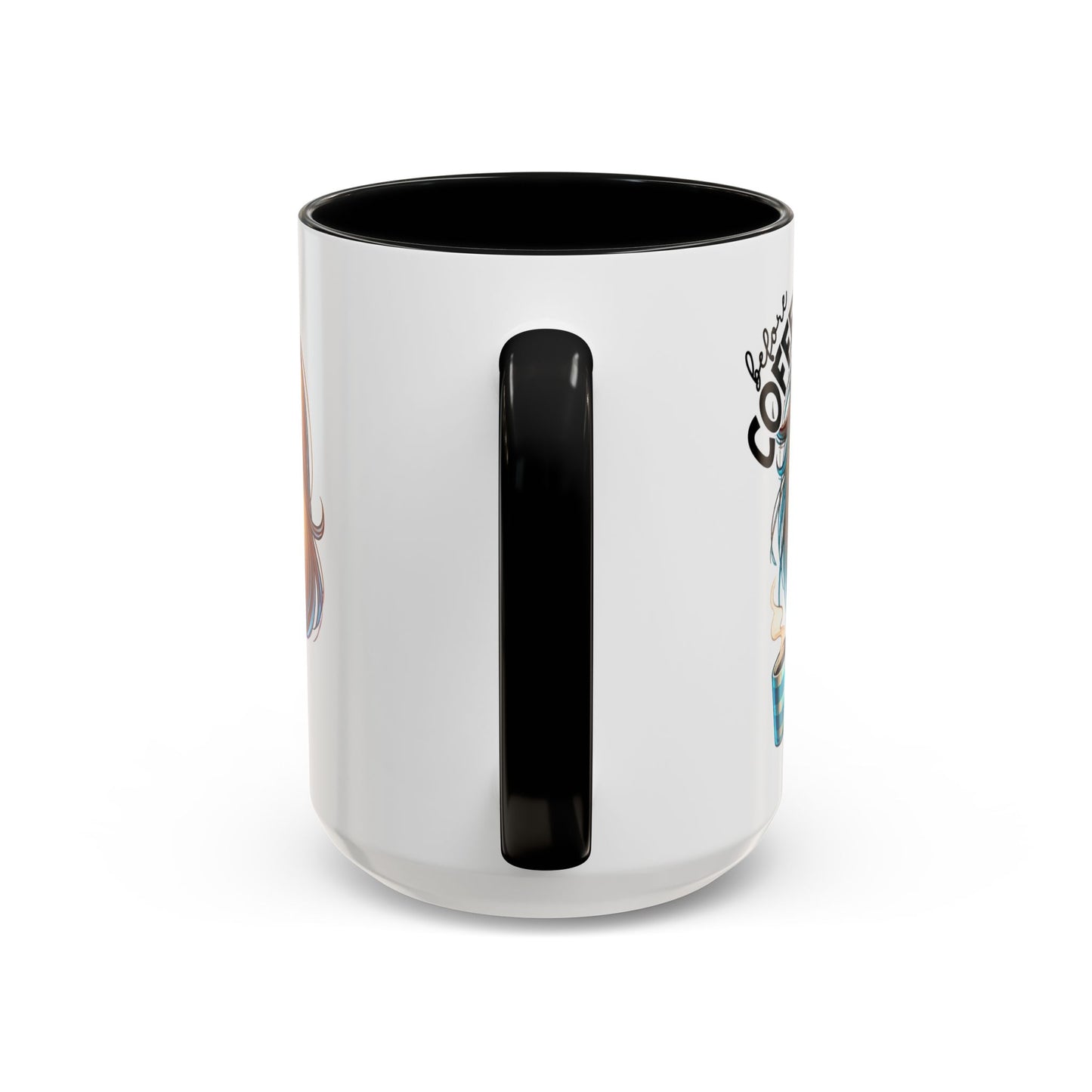 Accent Coffee Mug — Cute Blonde 'Fully Caffeinated' Coffee Lover Gift (11/15 oz)