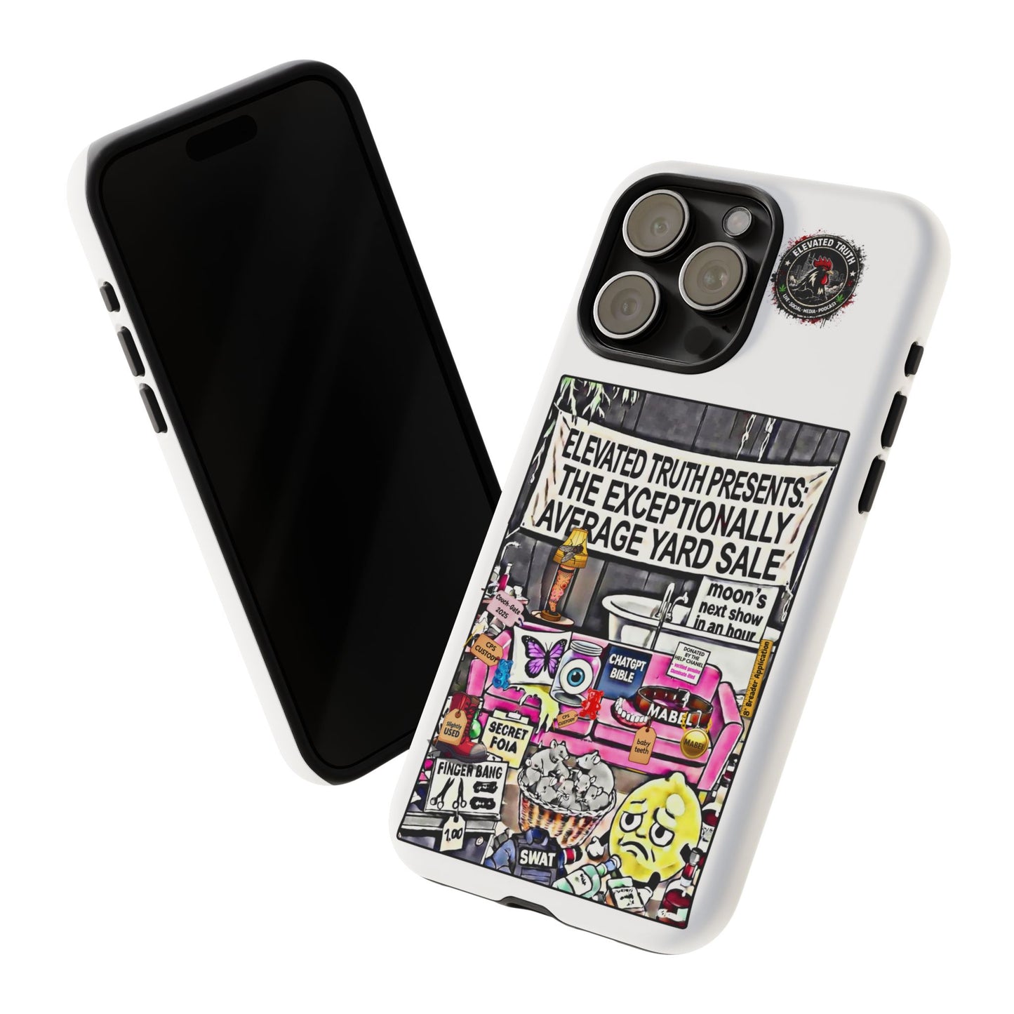 Phone Case — 'Elevated Truth Presents: The Exceptionally Average Yard Sale' Illustrated Design