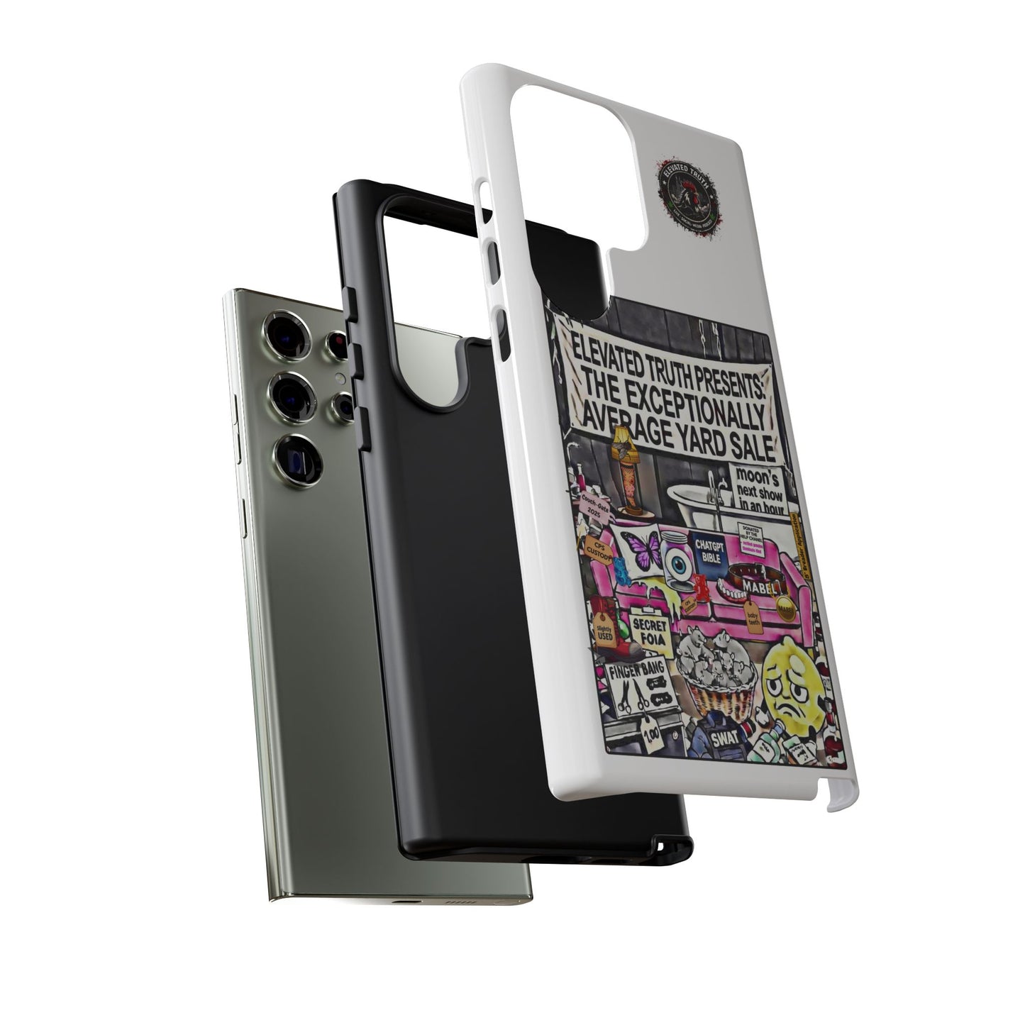 Phone Case — 'Elevated Truth Presents: The Exceptionally Average Yard Sale' Illustrated Design