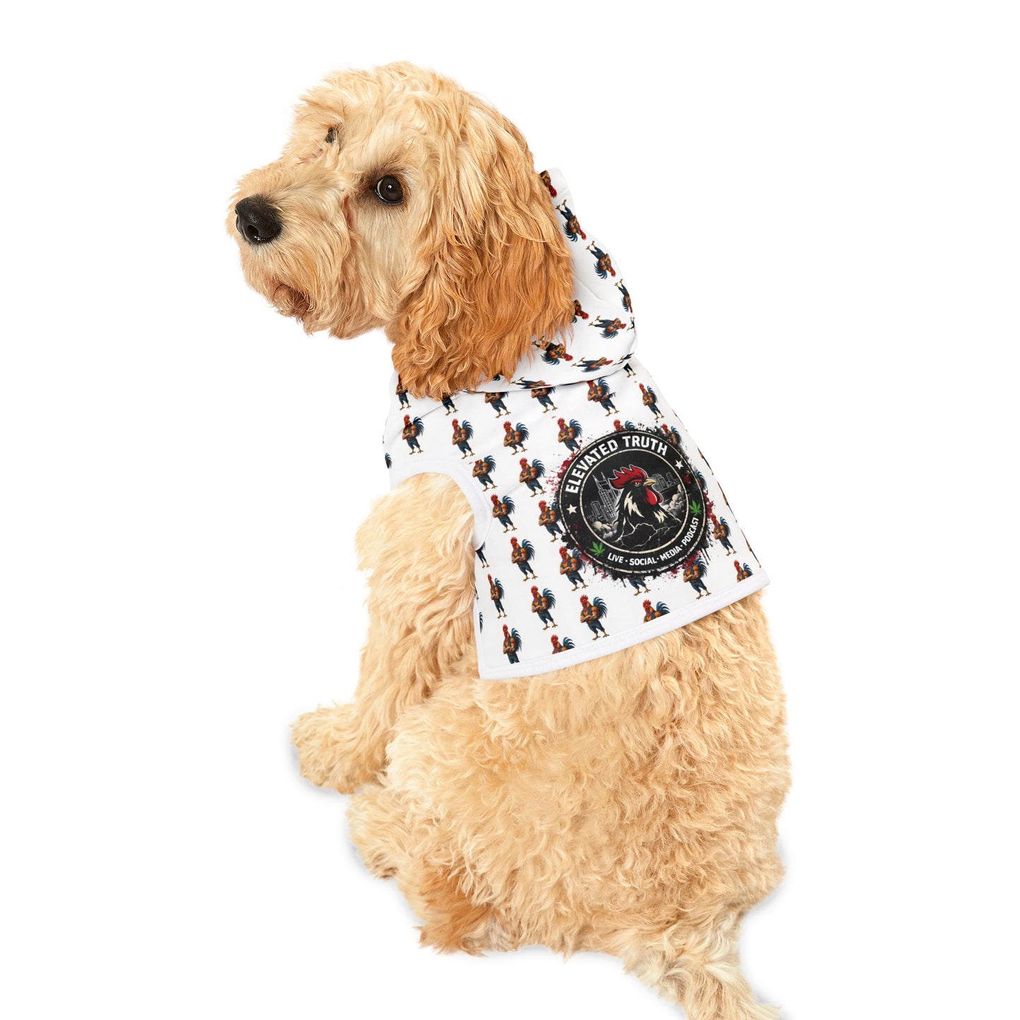 Elevated Truth Rooster All-Over Print Pet Hoodie