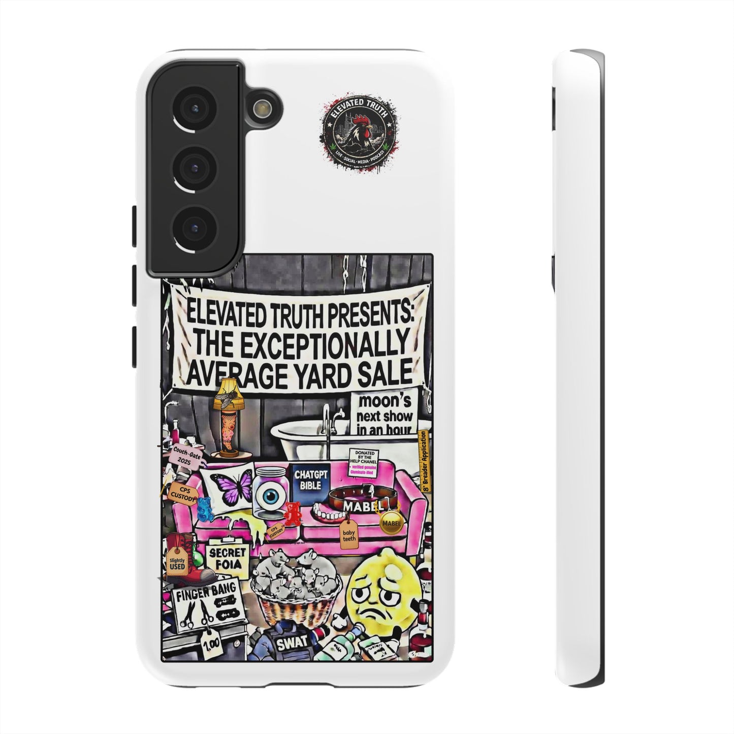 Phone Case — 'Elevated Truth Presents: The Exceptionally Average Yard Sale' Illustrated Design
