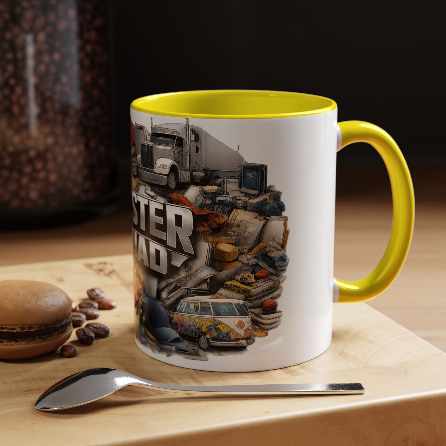Rooster Squad Accent Coffee Mug — 'Rooster Squad, Loud and Proud' Bright Ceramic Mug
