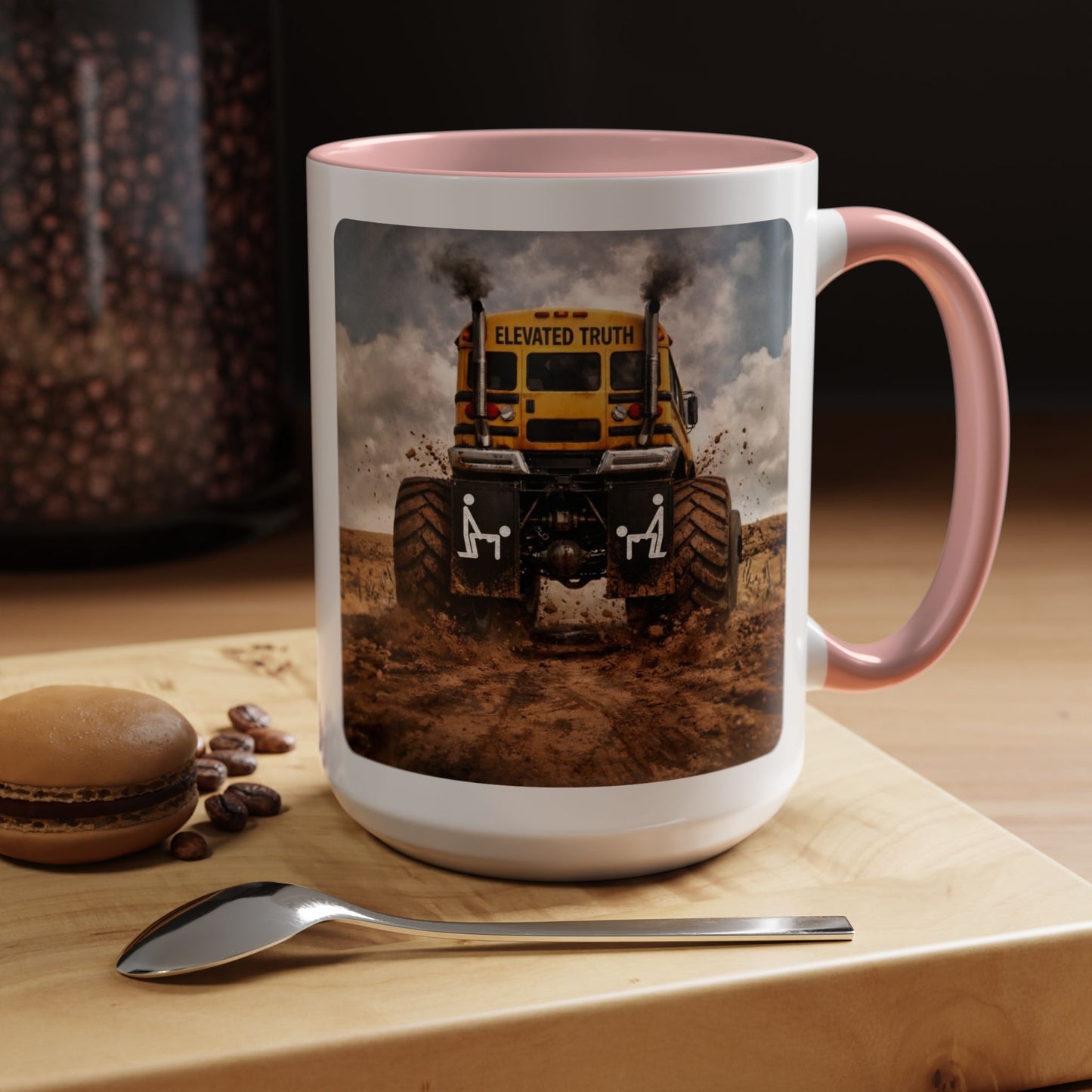 ELEVATED TRUTH MONSTER BUS Coffee Mug — 'Elevated Truth'  SAVING THE STREETS Gift (11/15 oz)