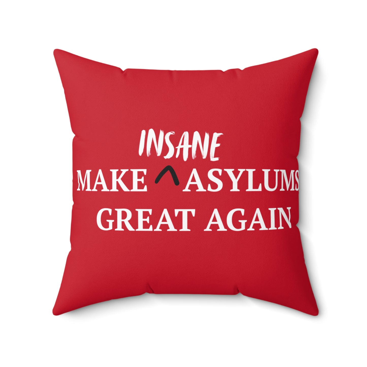 “Make Insane Asylums Great Again” Statement Throw Pillow