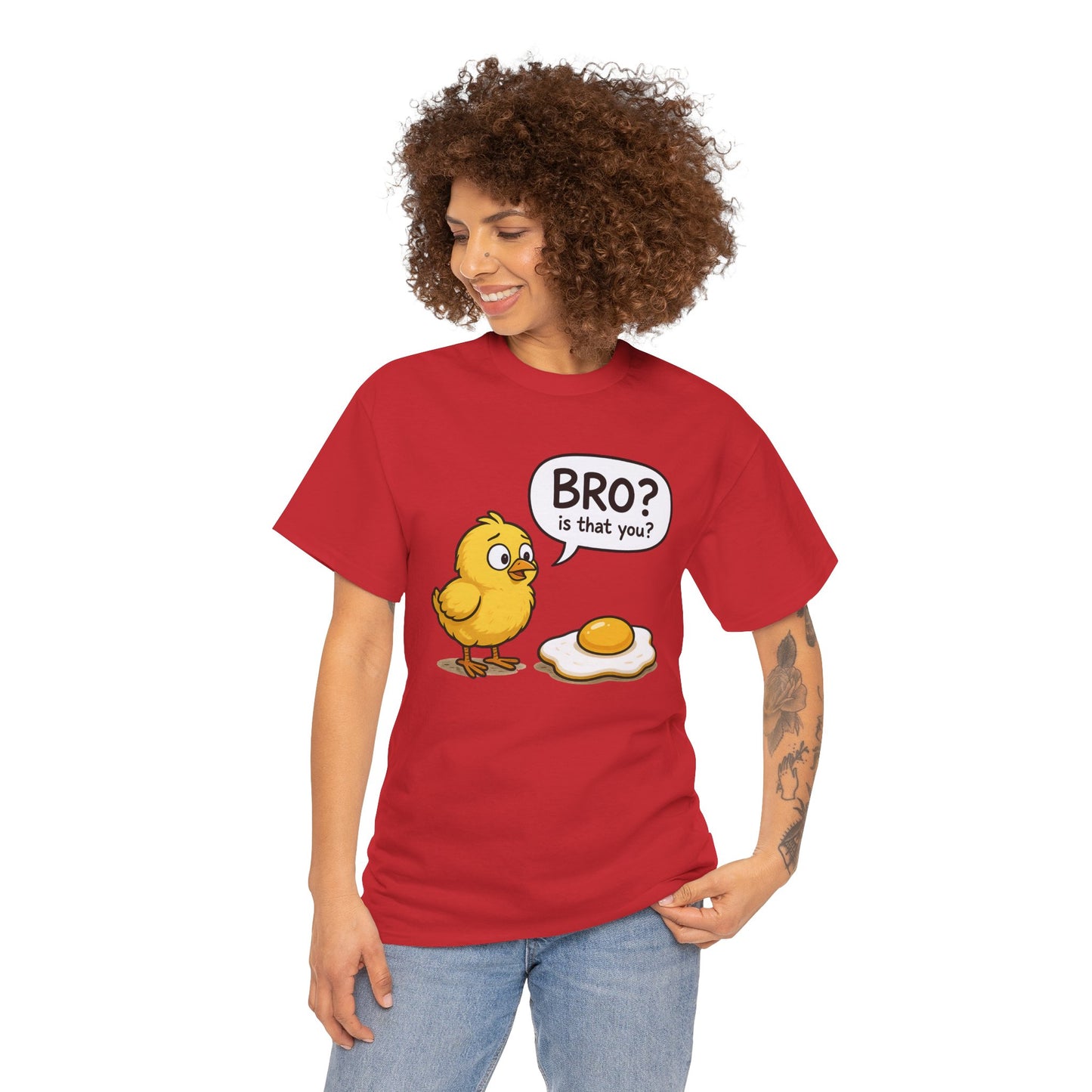 Funny Chick and Egg T‑Shirt — "Bro? Is That You?" Cute Novelty Tee