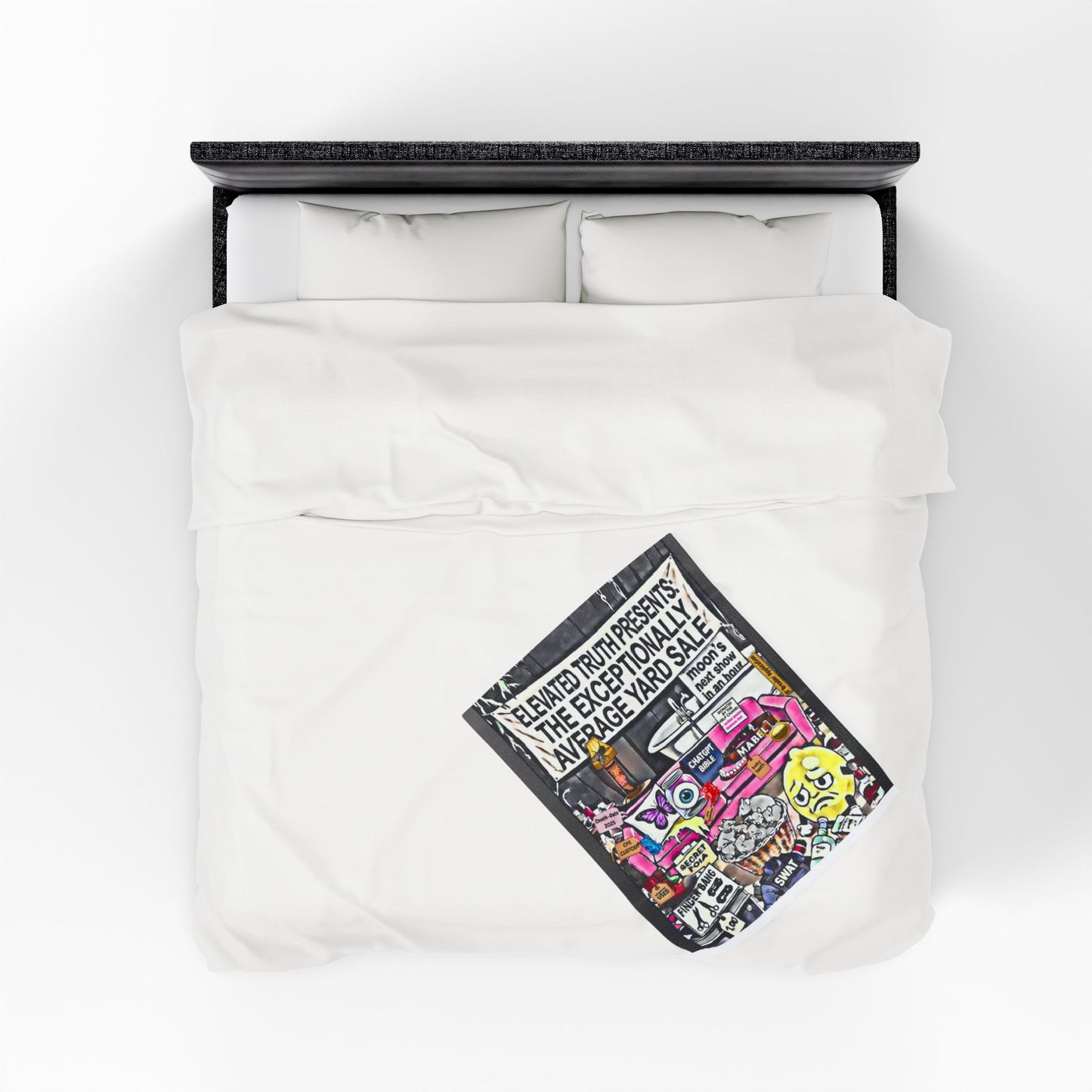 Velveteen Plush Blanket — 'Elevated Truths' Humorous Year‑End Yard Sale Design