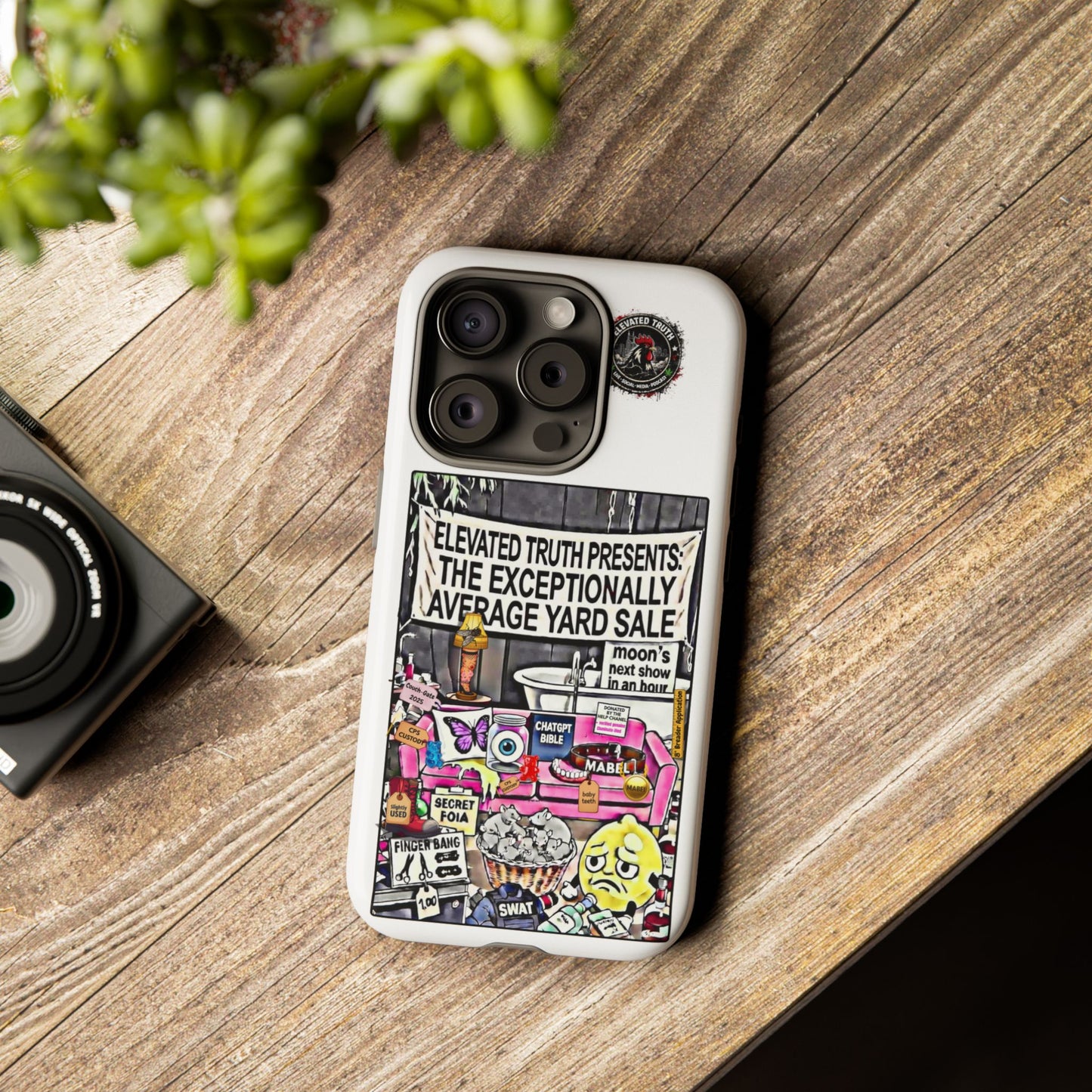 Phone Case — 'Elevated Truth Presents: The Exceptionally Average Yard Sale' Illustrated Design