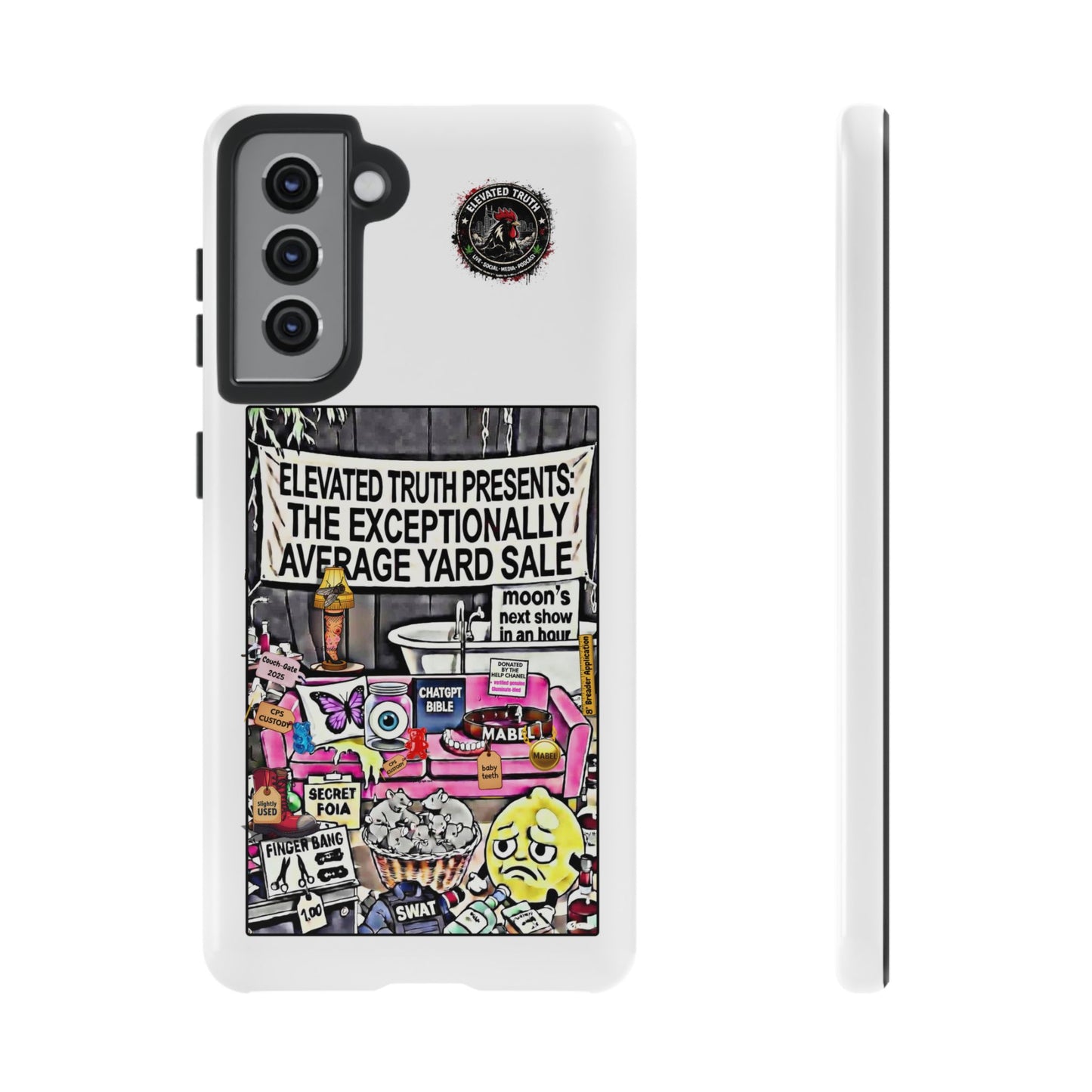 Phone Case — 'Elevated Truth Presents: The Exceptionally Average Yard Sale' Illustrated Design