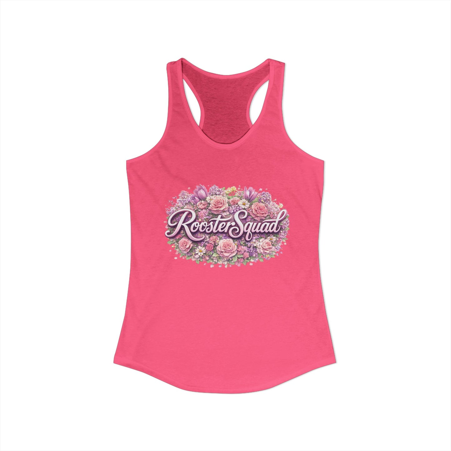 Roosters and Roses --Women's Ideal Racerback Tank