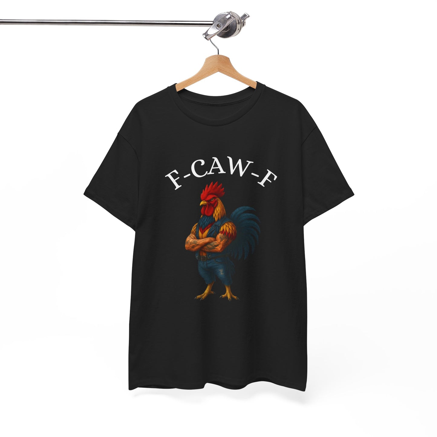 F-CAW-F Rooster Graphic Tee — Funny Brawny Rooster Shirt