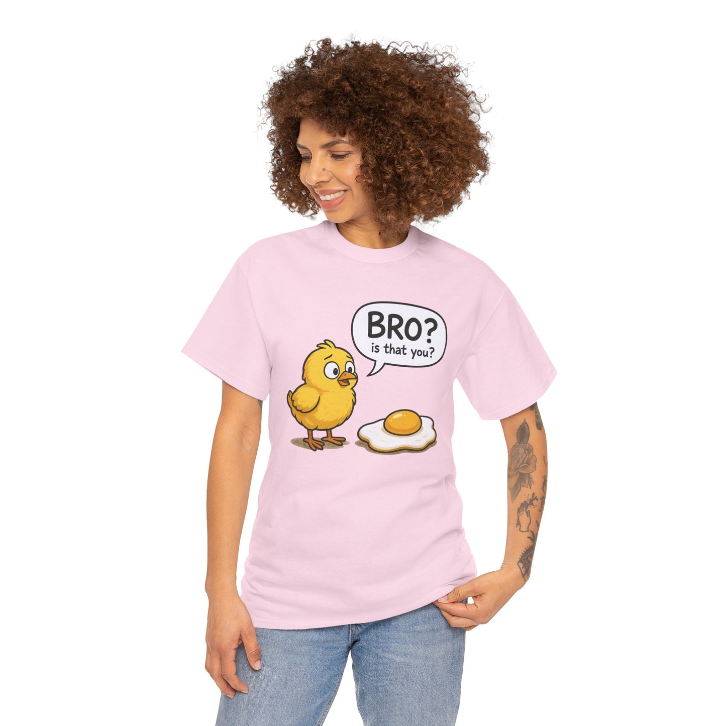 Funny Chick and Egg T‑Shirt — "Bro? Is That You?" Cute Novelty Tee