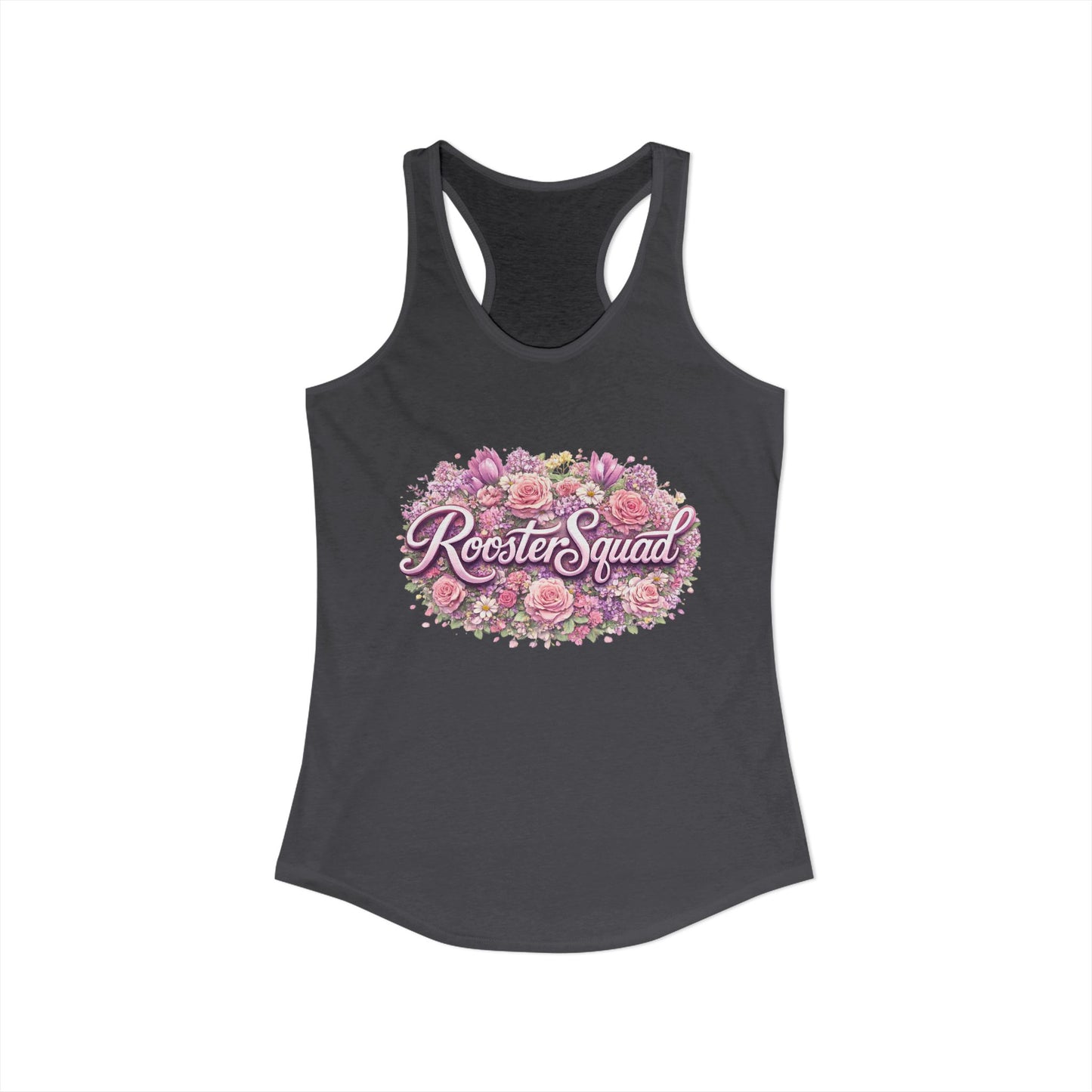Roosters and Roses --Women's Ideal Racerback Tank