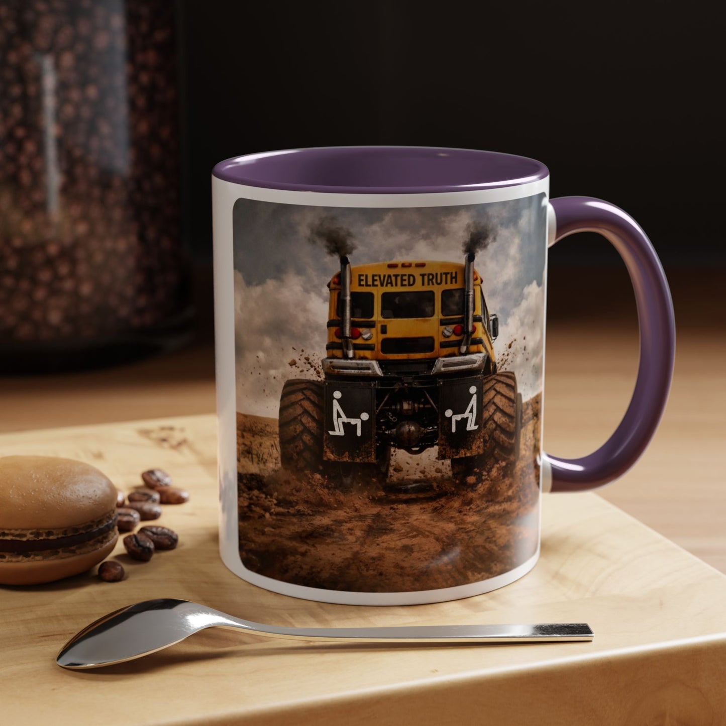 ELEVATED TRUTH MONSTER BUS Coffee Mug — 'Elevated Truth'  SAVING THE STREETS Gift (11/15 oz)