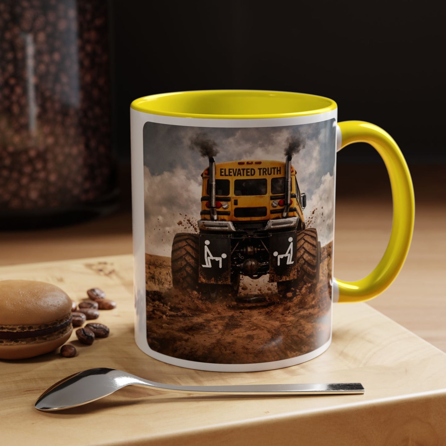 ELEVATED TRUTH MONSTER BUS Coffee Mug — 'Elevated Truth'  SAVING THE STREETS Gift (11/15 oz)