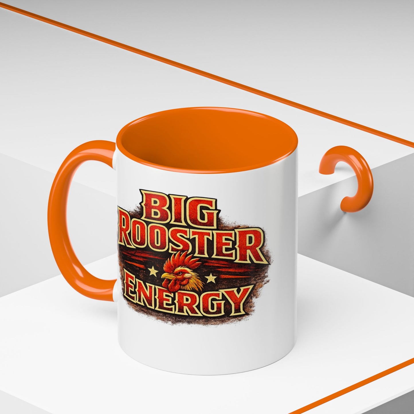 BIG ROOSTER ENERGY: Rooster Squad Coffee Mug – Retro Tropical Rooster Couple Accent Mug (11/15oz)