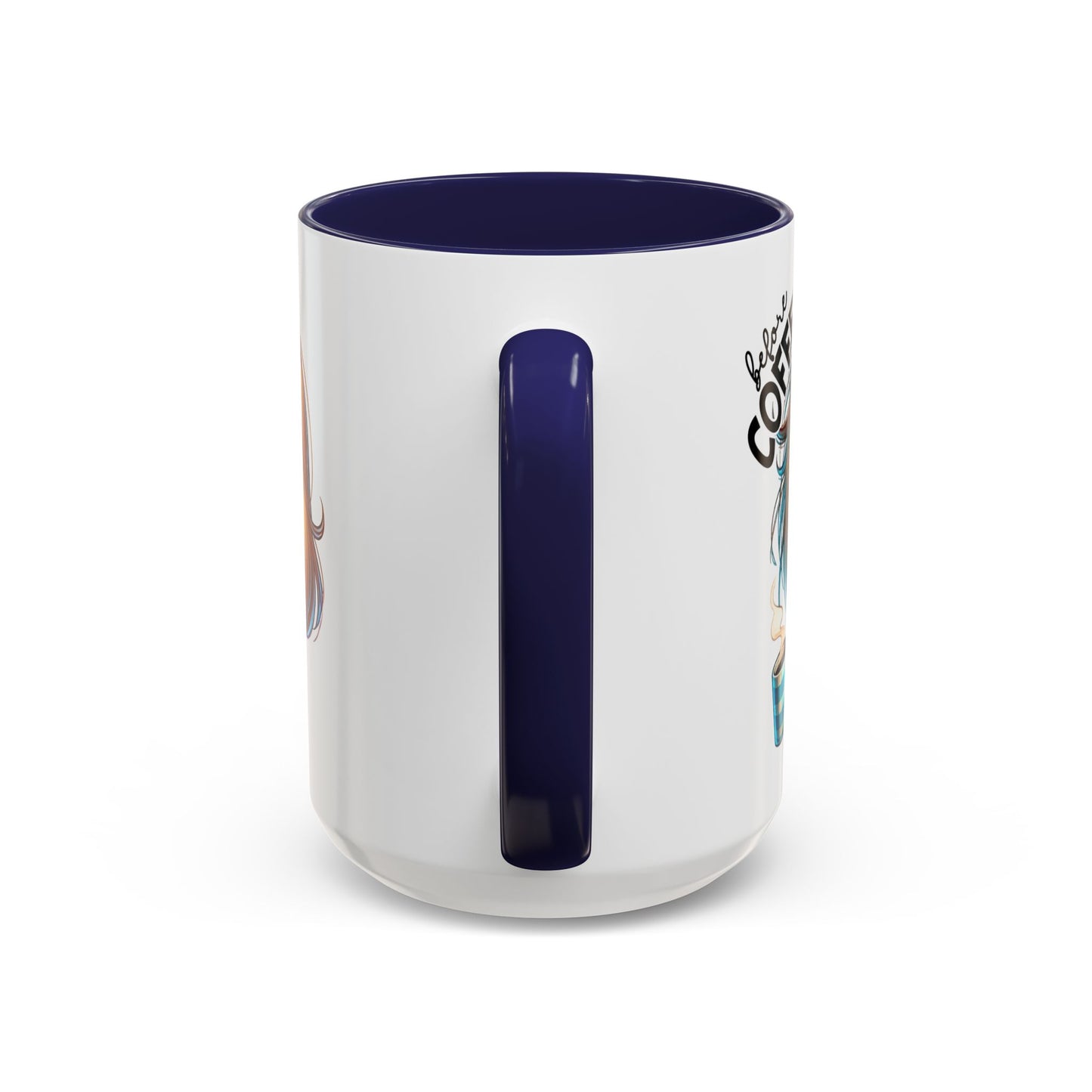 Accent Coffee Mug — Cute Blonde 'Fully Caffeinated' Coffee Lover Gift (11/15 oz)