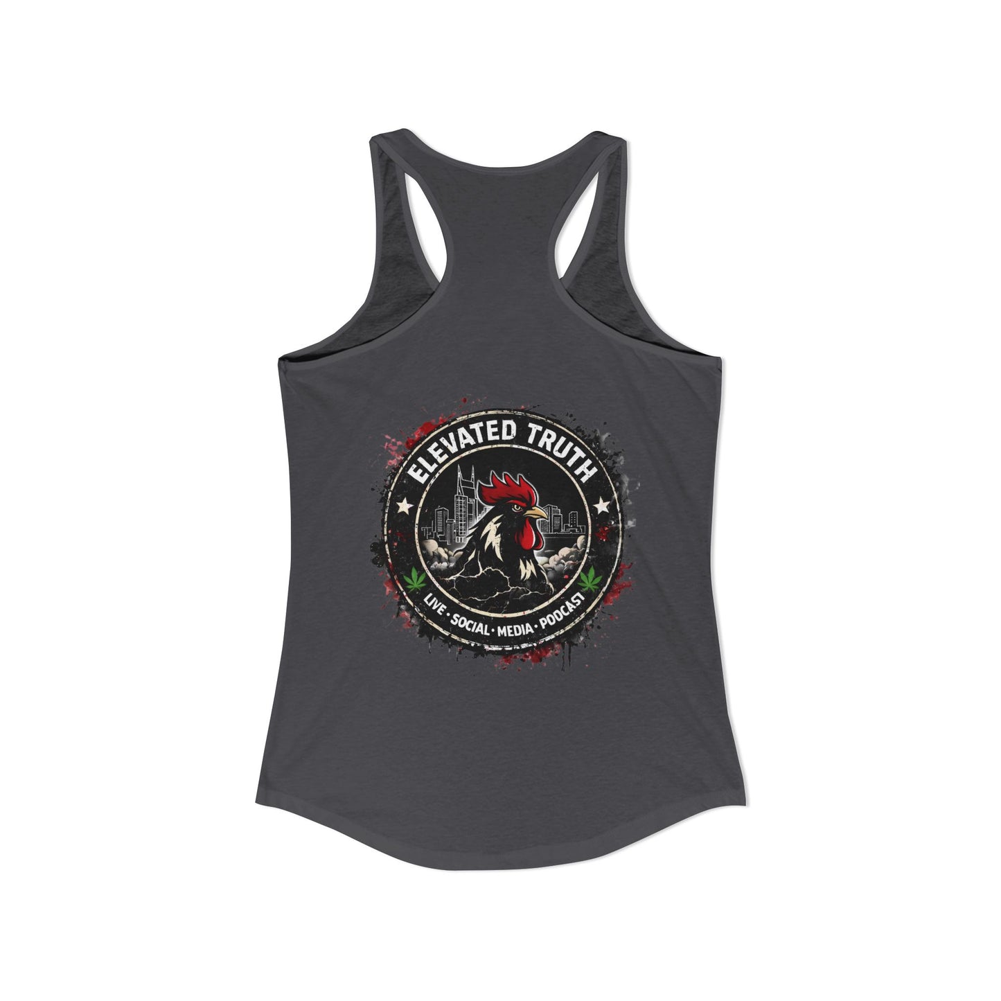Women's Racerback Tank — “Best Part of My Day Is F*cking Yours Up” Rooster Graphic