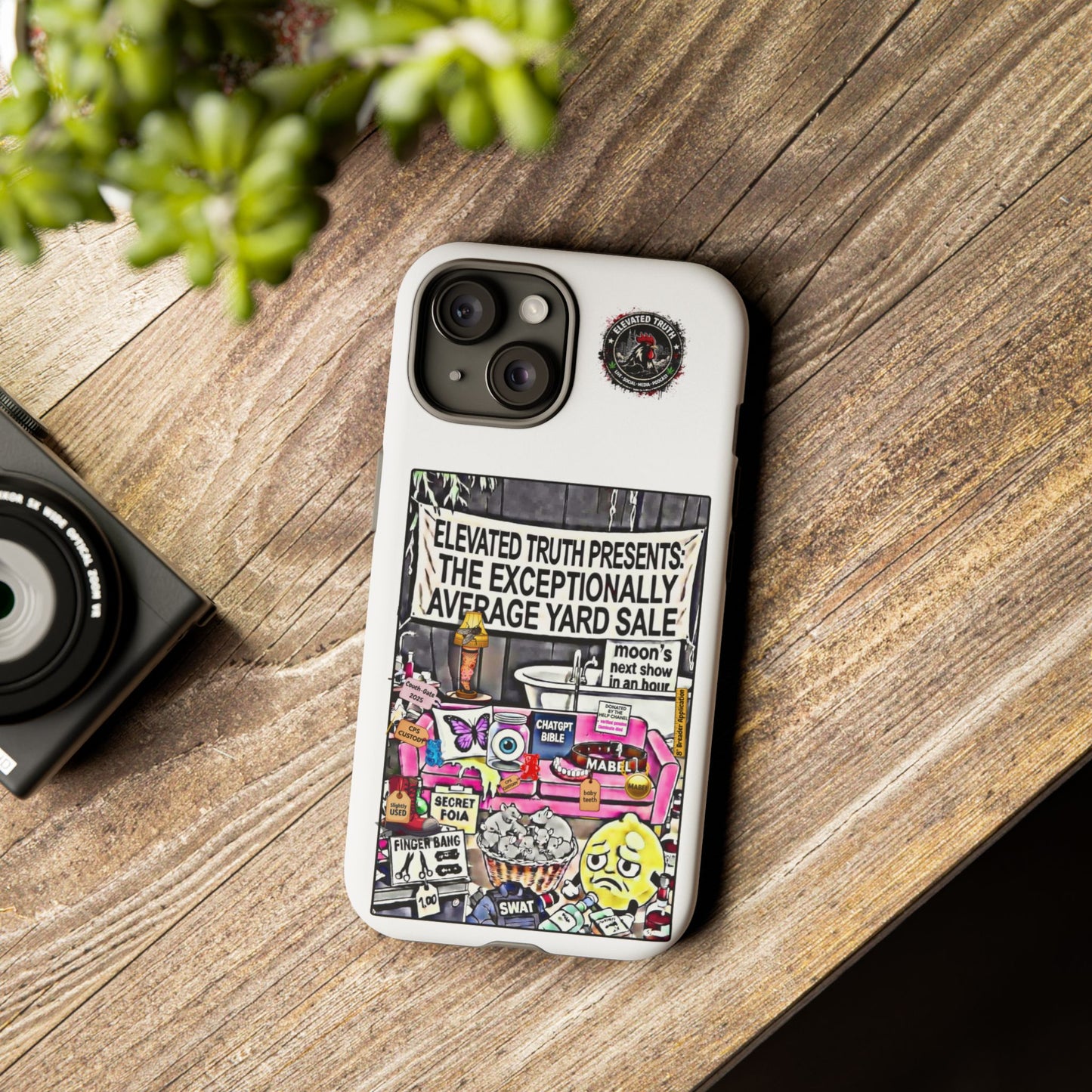 Phone Case — 'Elevated Truth Presents: The Exceptionally Average Yard Sale' Illustrated Design