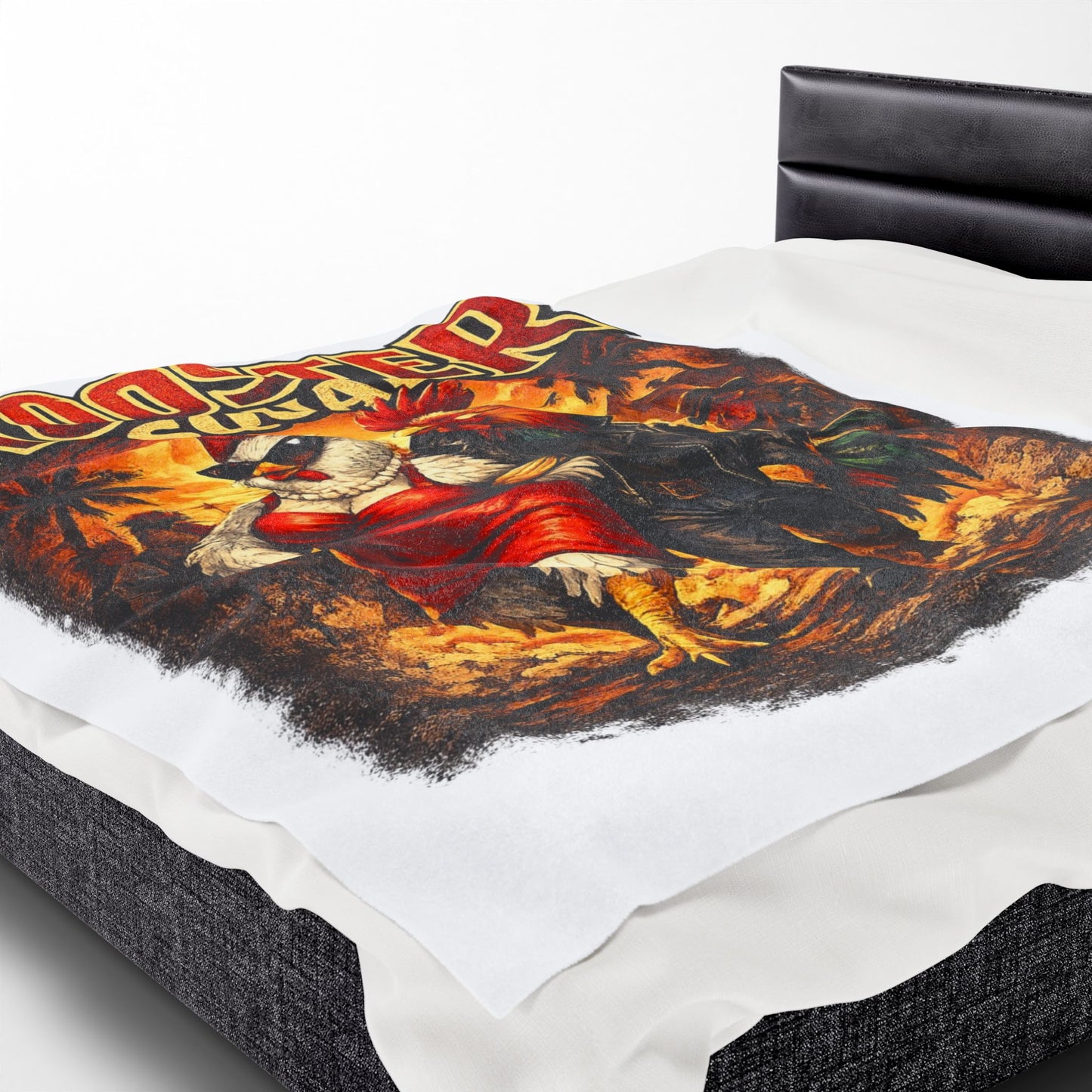 Rooster Squad Velveteen Plush Blanket — Cozy Farmhouse Throw for Chicken Lovers