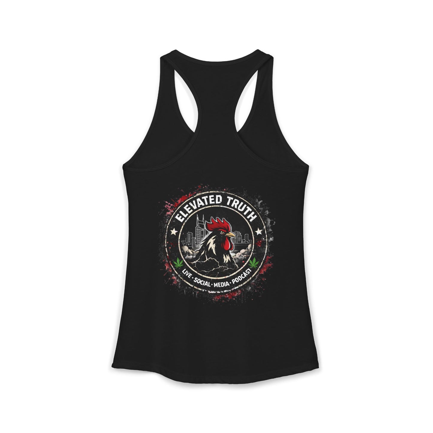 Women's Racerback Tank — “Best Part of My Day Is F*cking Yours Up” Rooster Graphic