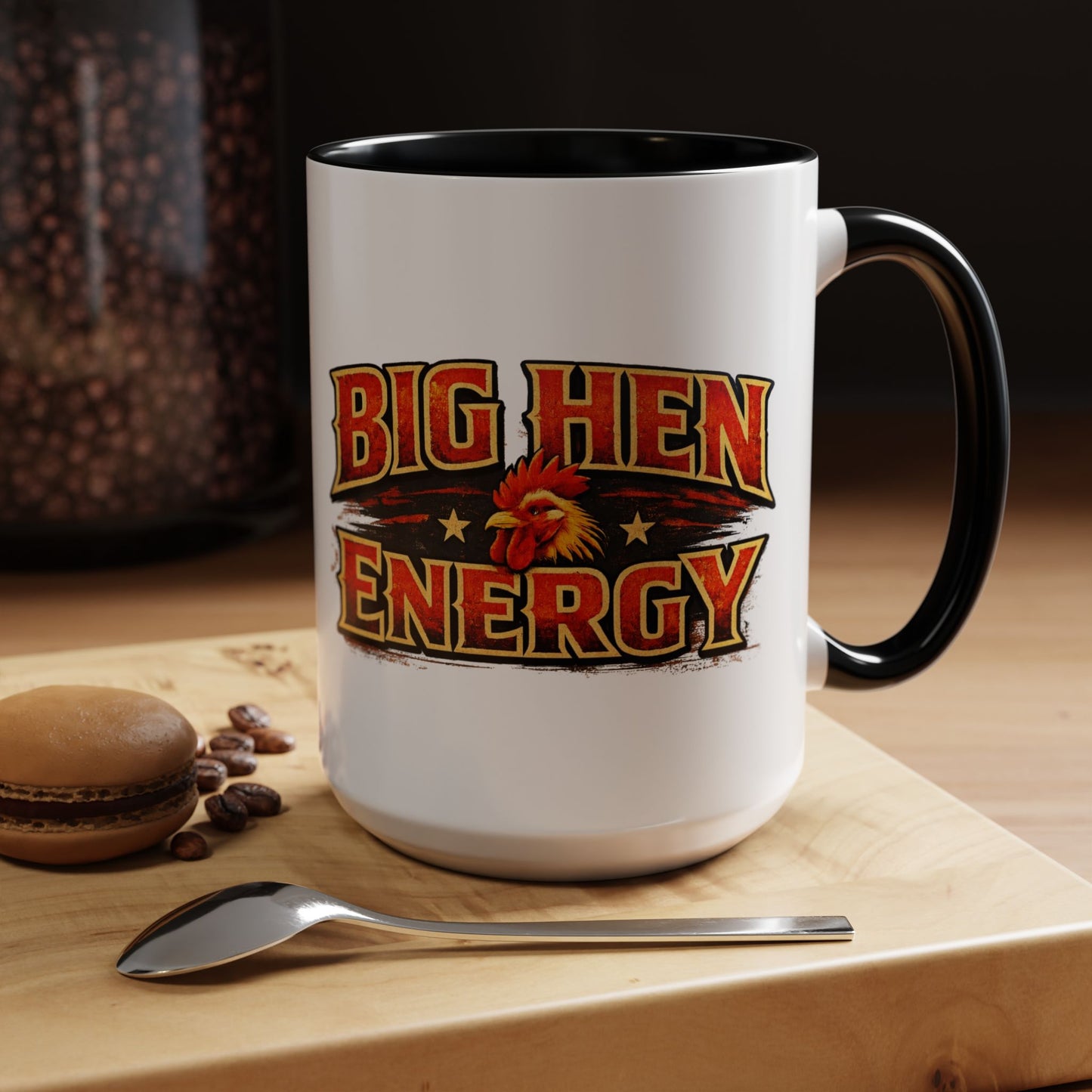 Rooster Squad Coffee Mug — “Big Hen Energy” Funny Farm Chicken Gift