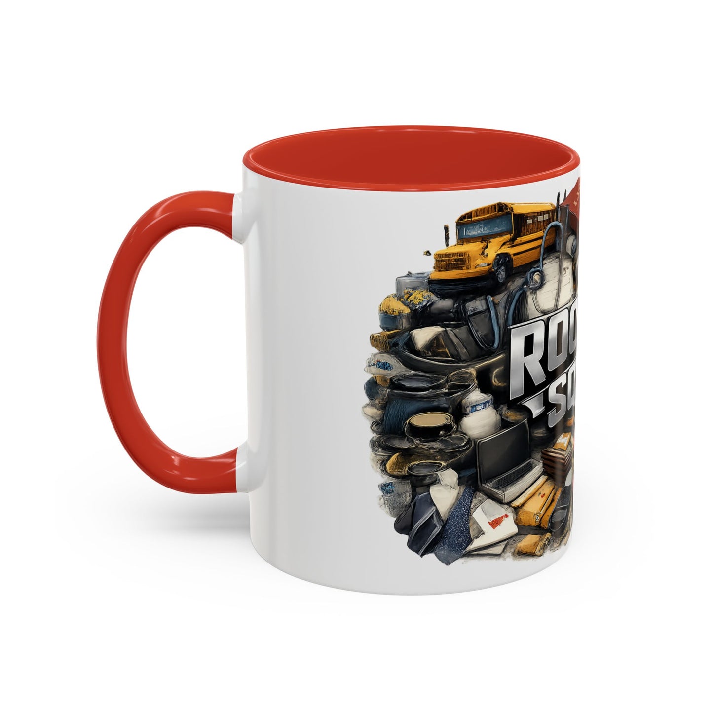 Rooster Squad Accent Coffee Mug — 'Rooster Squad, Loud and Proud' Bright Ceramic Mug